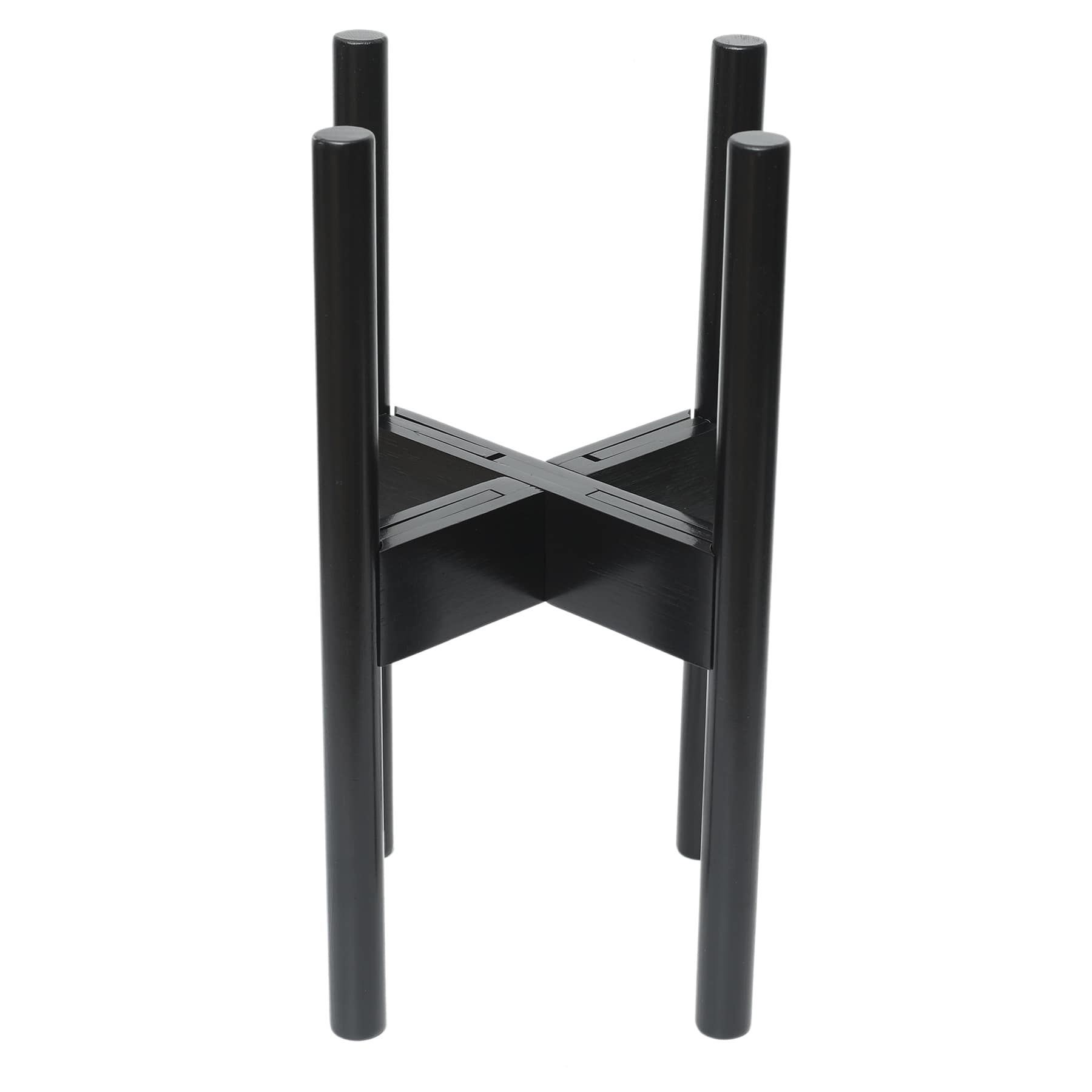 Black Bamboo Adjustable Plant Stand, 10"