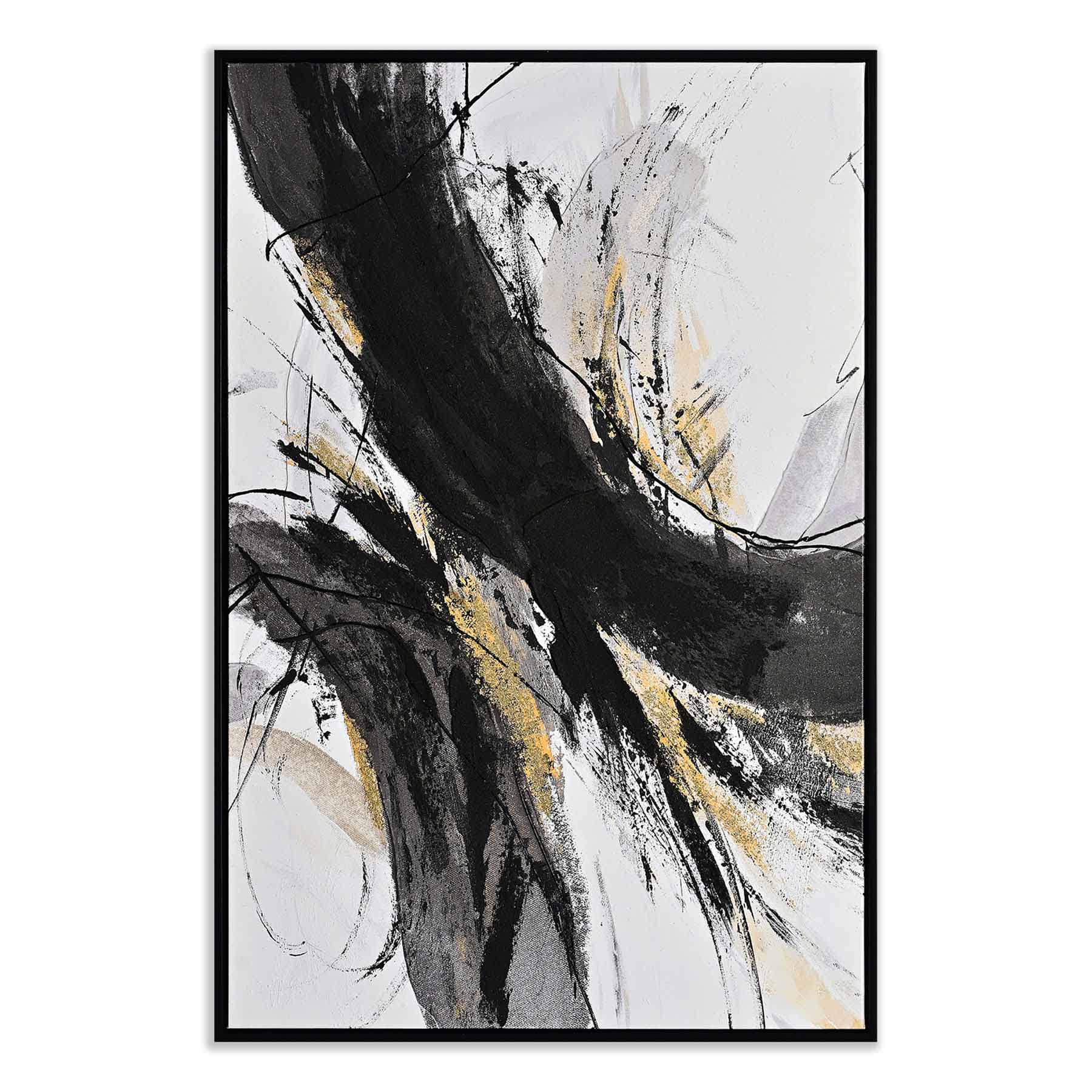 Crosby St. Framed Textured Abstract Canvas Wall Art, 36x24