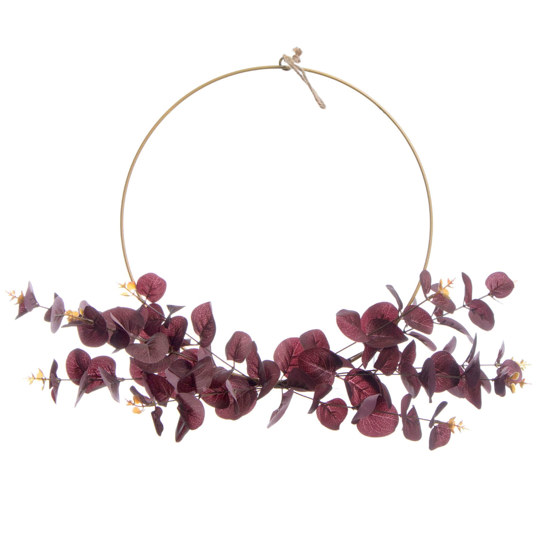 Honeybloom Maroon Eucalyptus Ring, 14"
