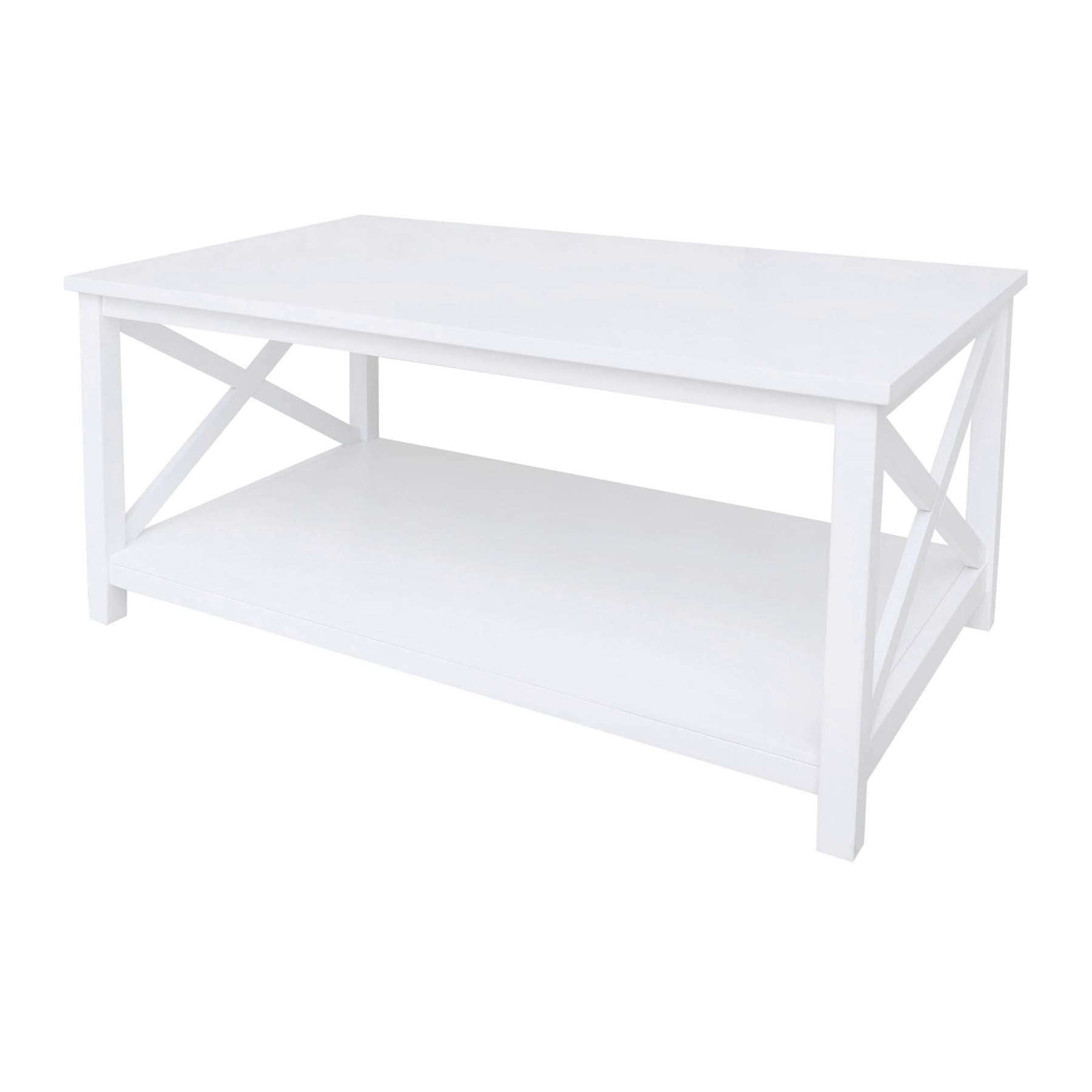Alexander Faux Wood Coffee Table, White