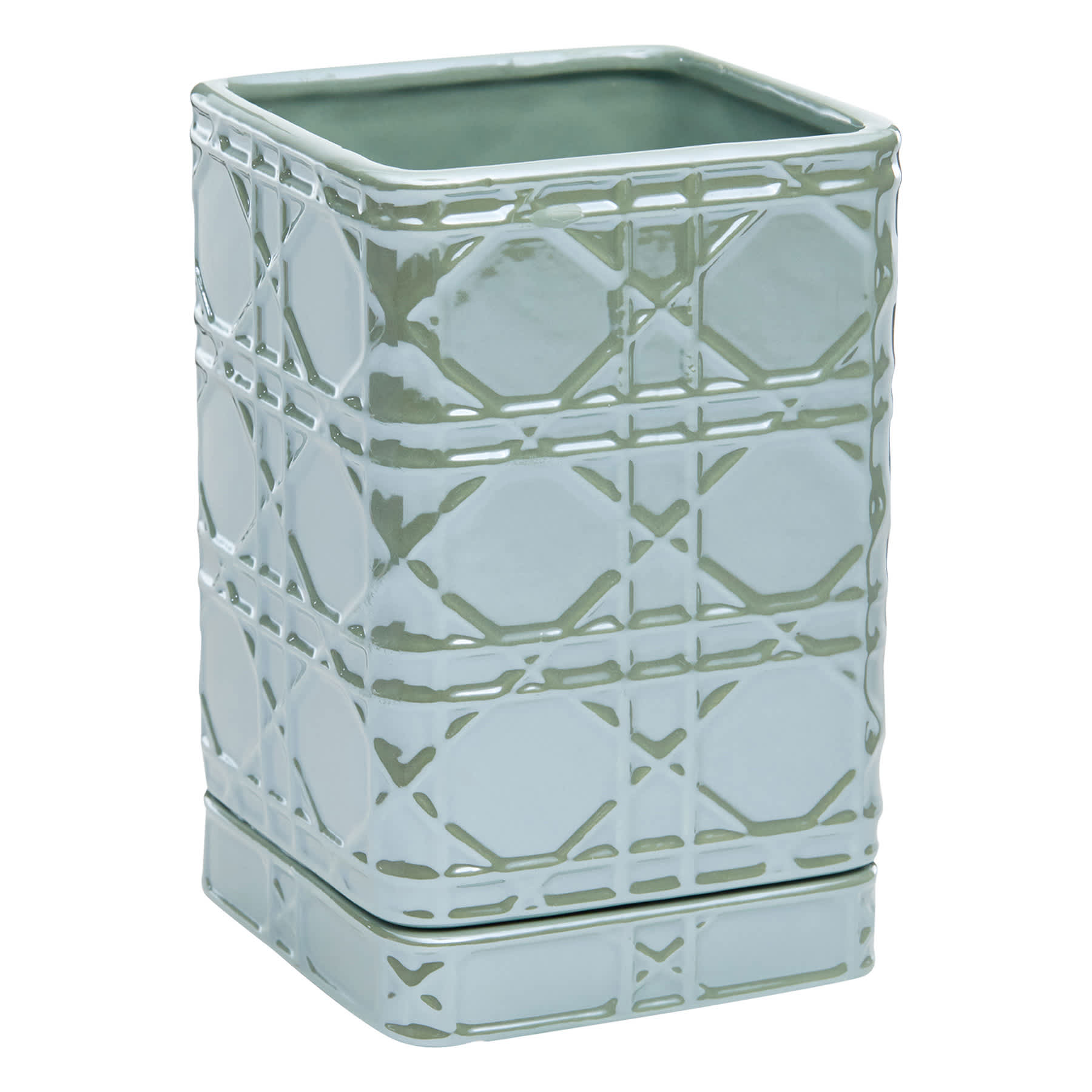 Providence Indoor Olivia Green Glazed Planter, 4.5"