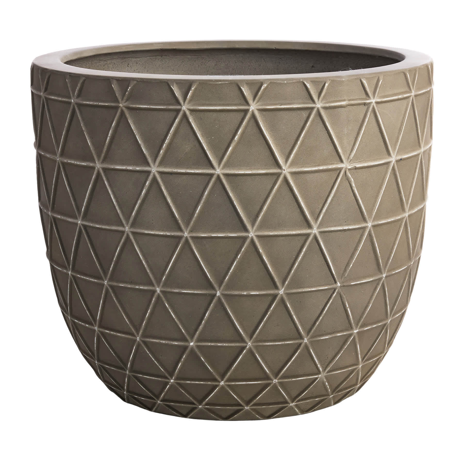 Grey Patterned Outdoor Planter, Large