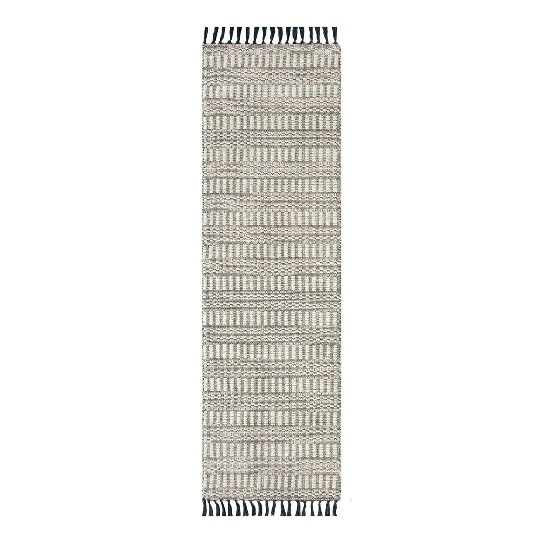 (B723) Crosby St. Lorre Neutral Flatweave Runner, 2x7