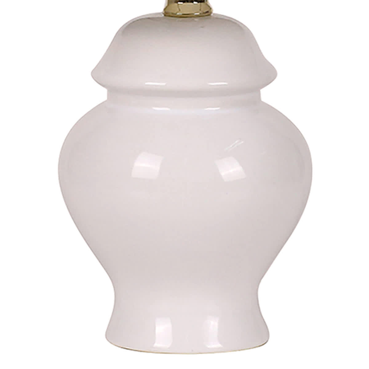 Providence White Ceramic Ginger Jar Mini Table Lamp with Shade, 12.5"