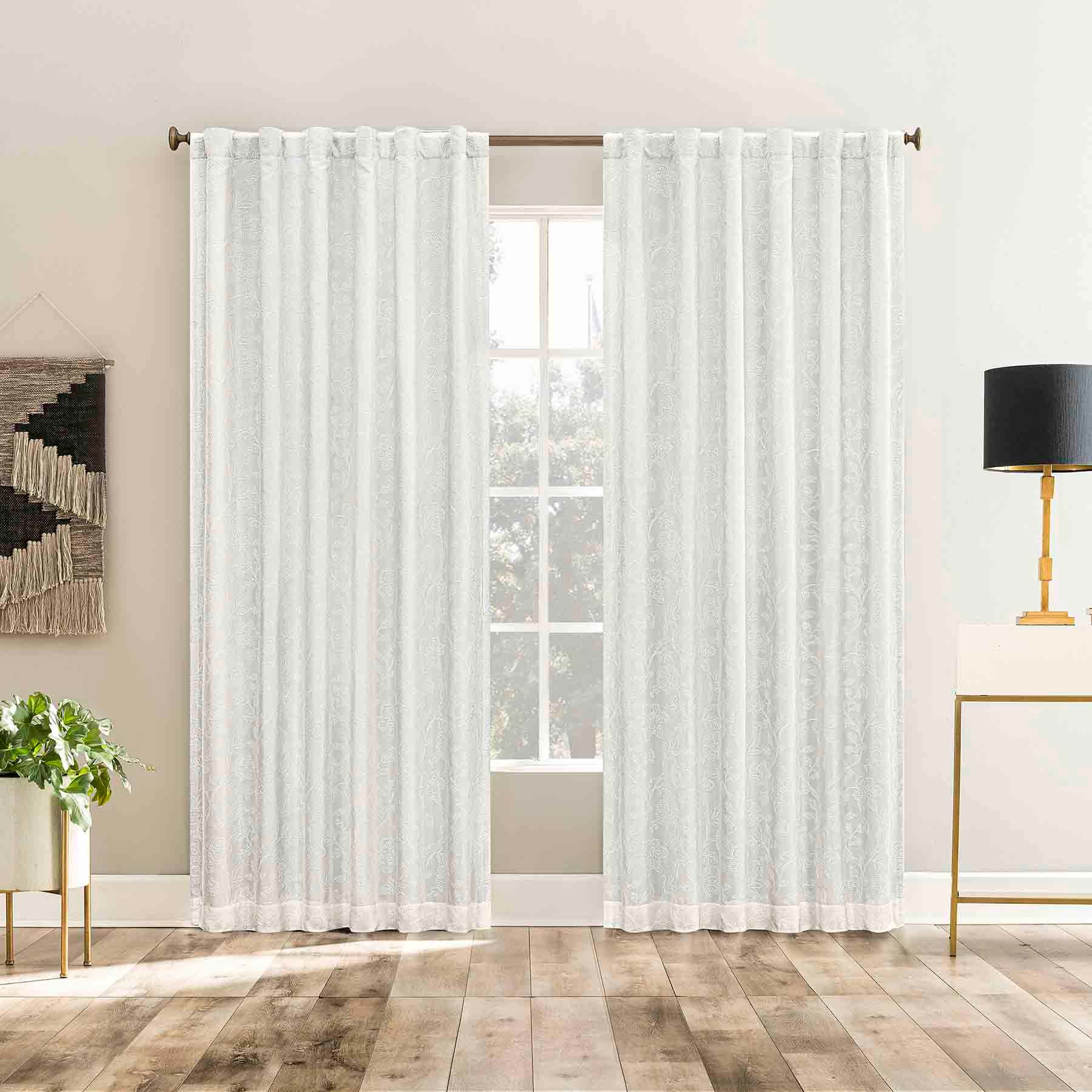Sun Zero Pearl Extreme Blackout Curtain Panel, 84"