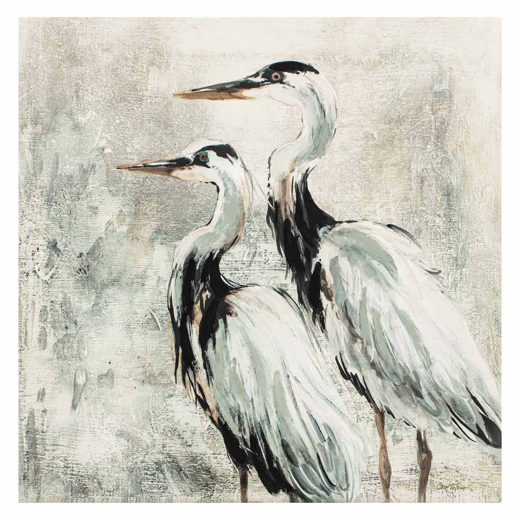 Heron Canvas Wall Art, 24"