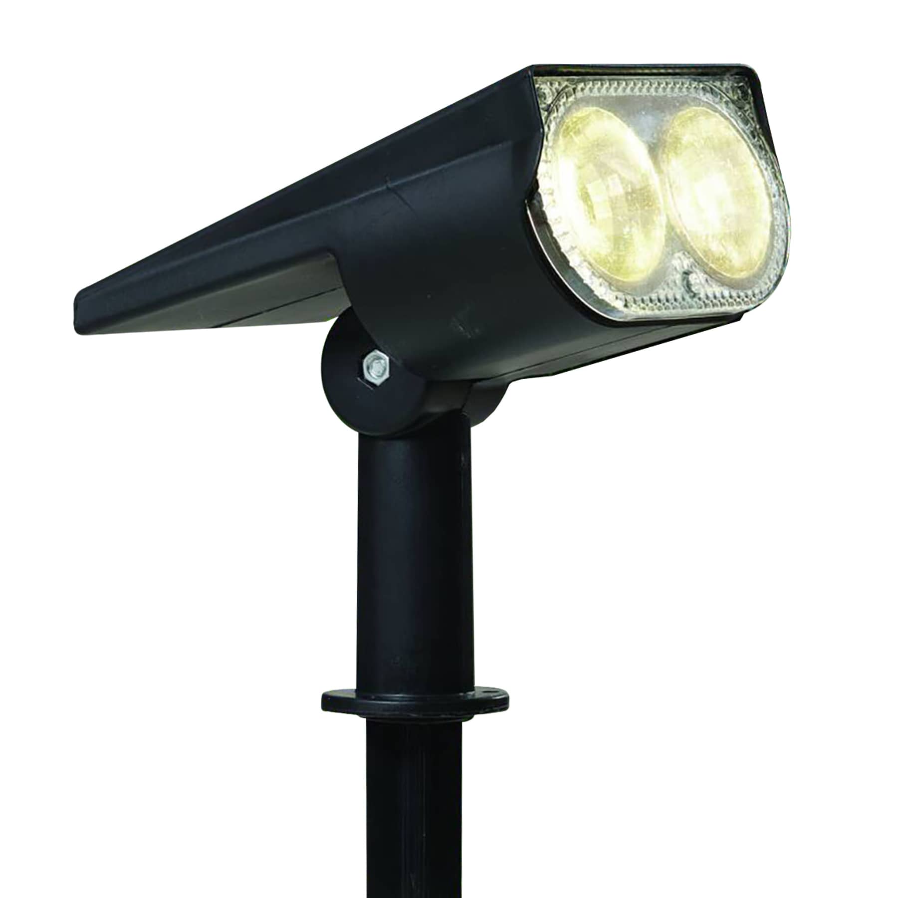 50-Lumen Solar Black Spotlight
