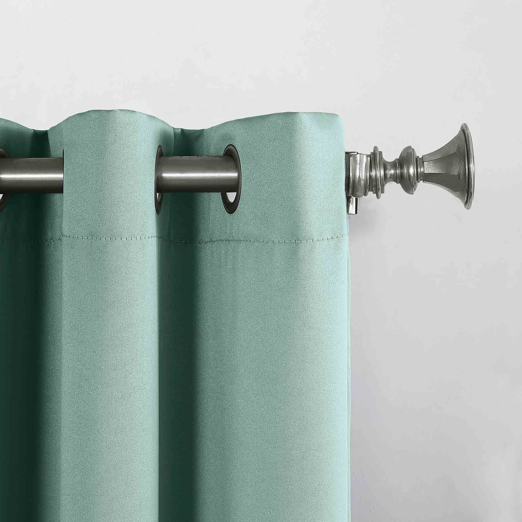 Talita Blue Room Darkening Grommet Curtain Panel, 84"