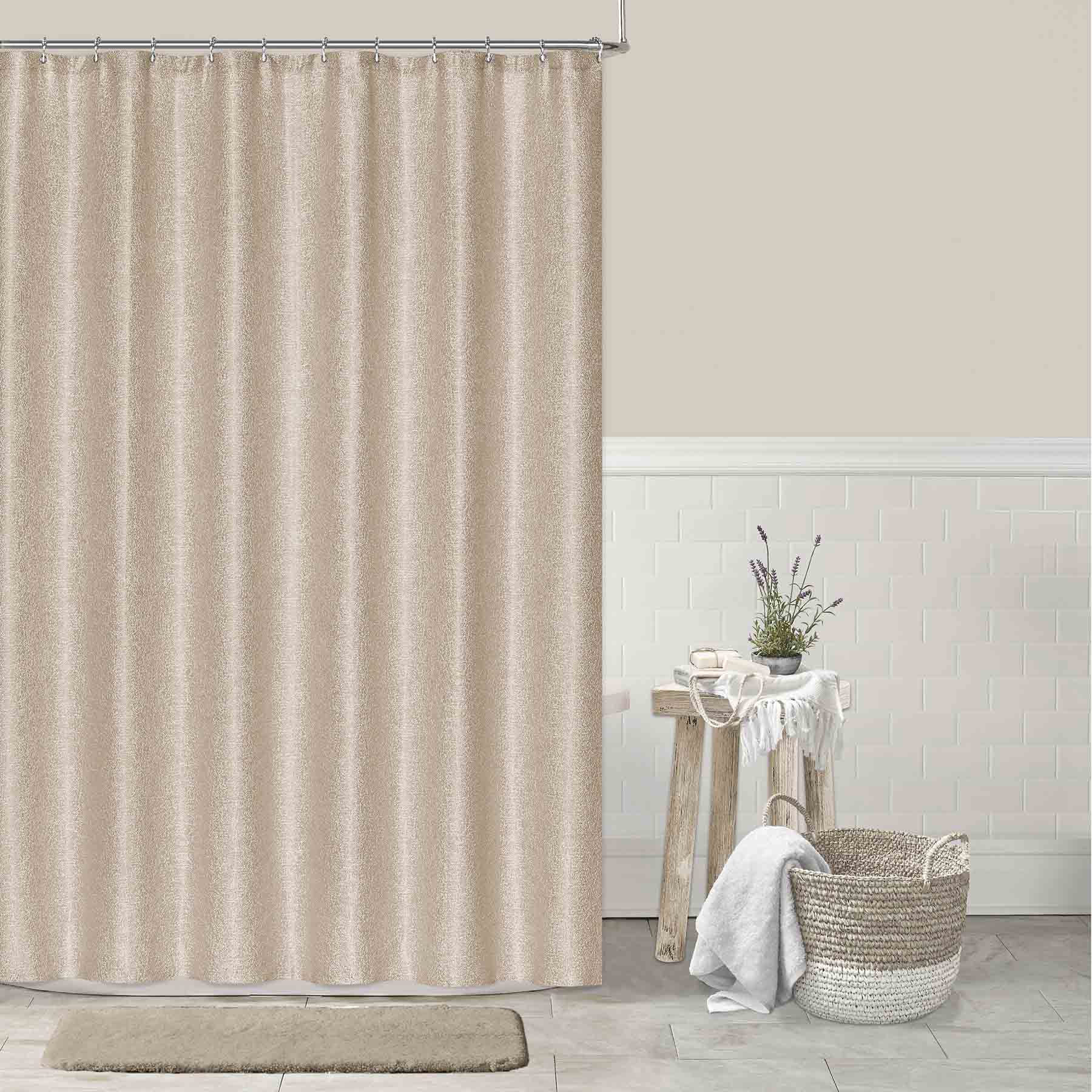 Honeybloom Cece Natural Shower Curtain, 72"