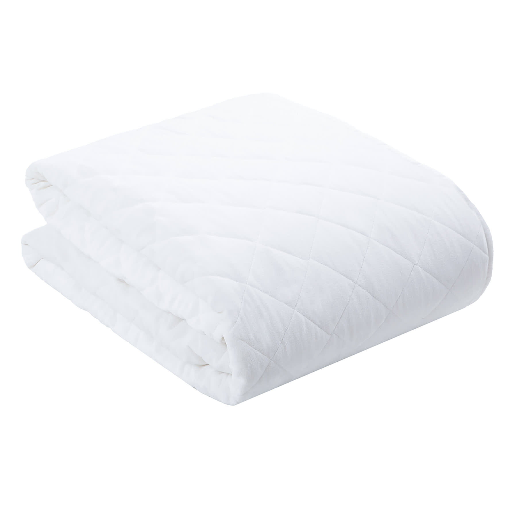 Providence 3-Piece White Cotton Velvet Quilt Set, King