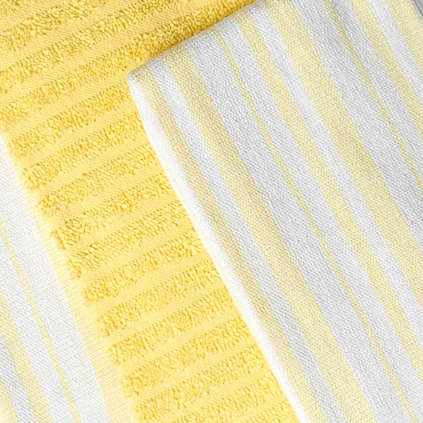 Set of 3 Yellow Lakewood Reverse Terry Cotton Kitchen Towels