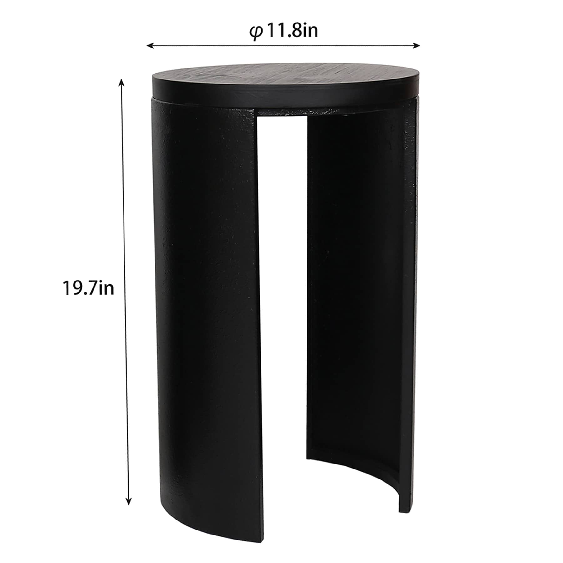 Crosby St. Black Wooden Plant Stand, Small