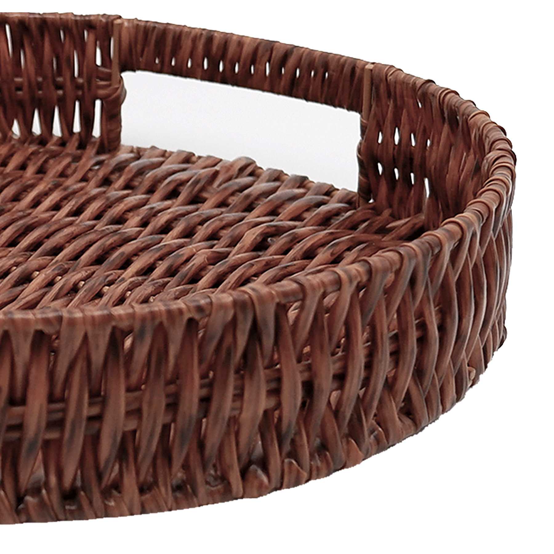 Providence Brown Wicker Tray, 10"