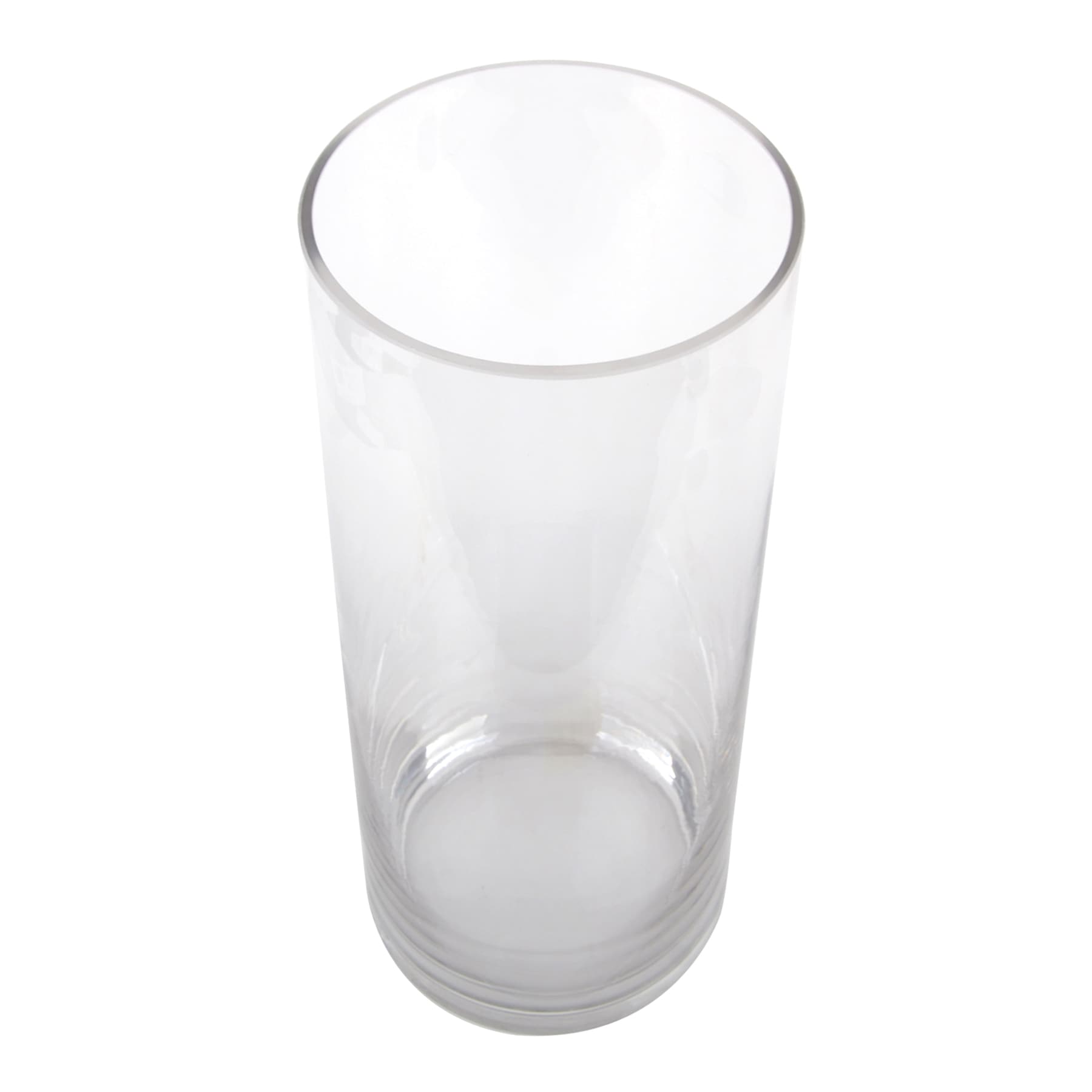 Clear Glass Cylinder Vase, 12"