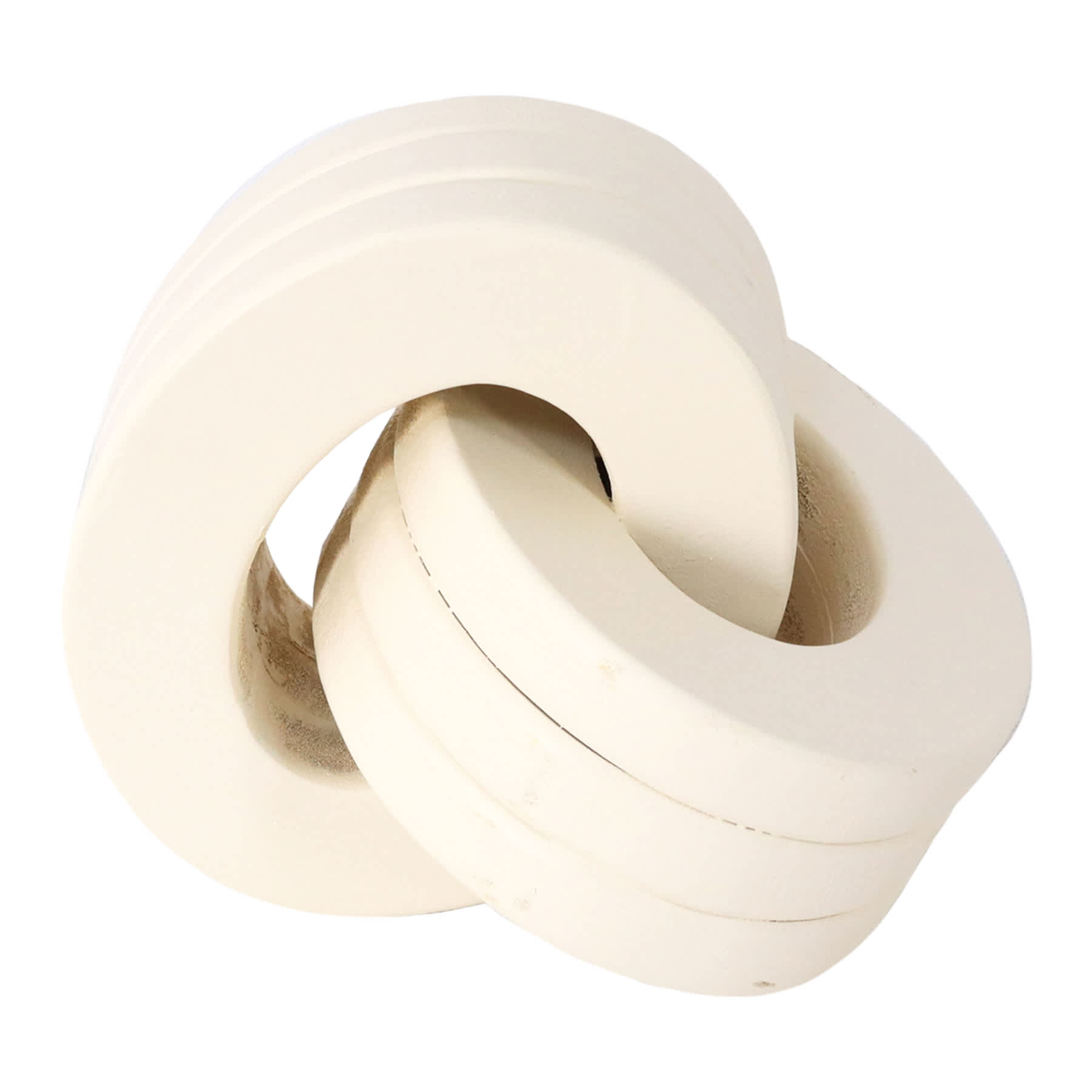 Honeybloom White Wooden Knot Decor, 6"
