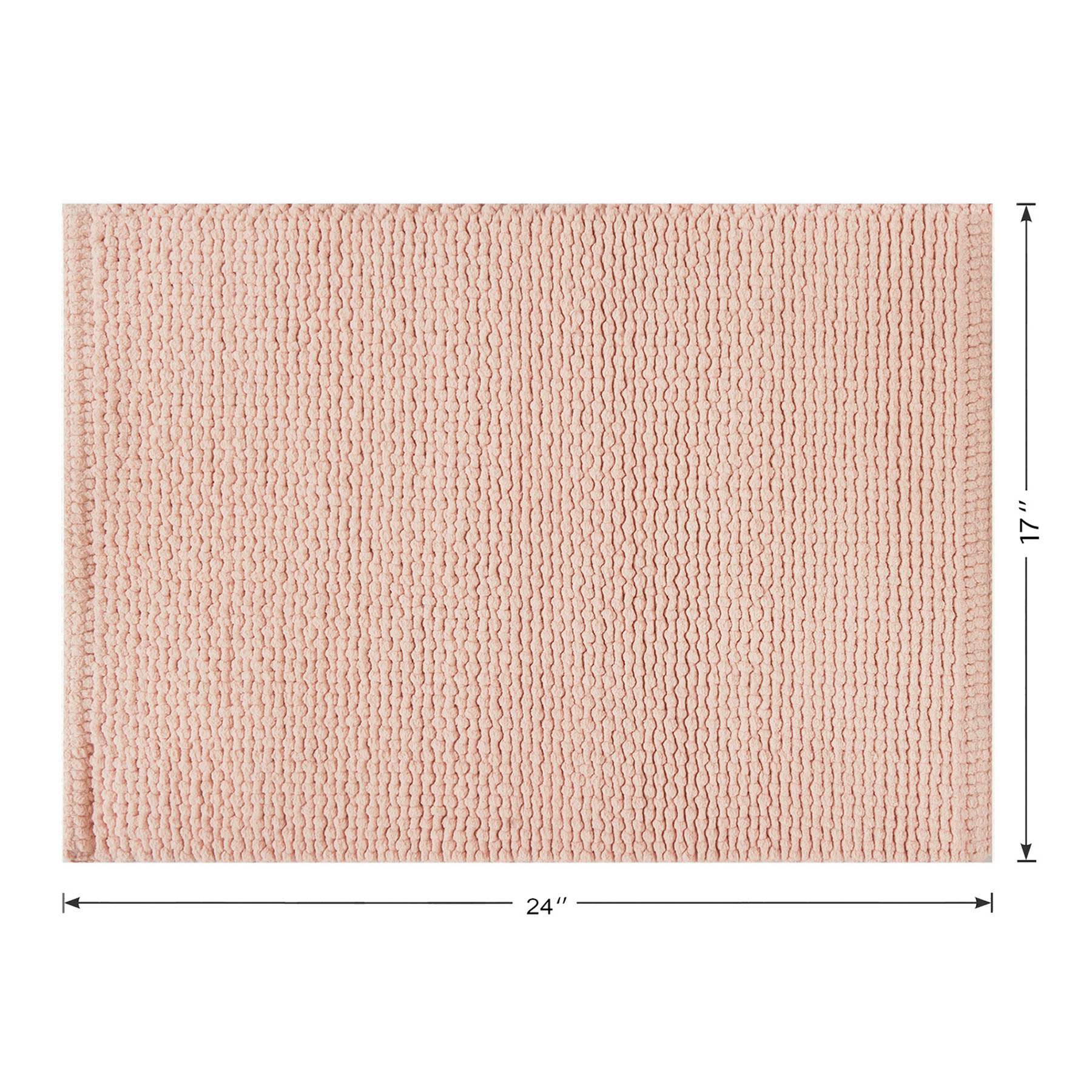 Honeybloom Pink Braided Cotton Bath Rug, 17x24