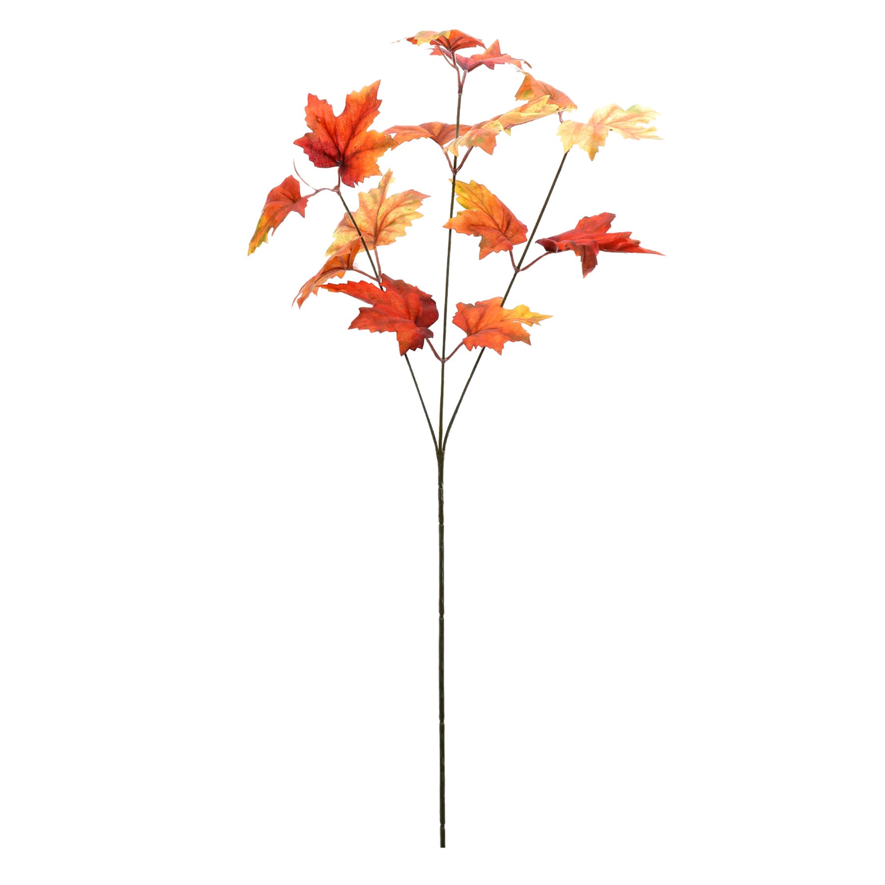 Small Orange Maple Leaf Stem, 29.5"