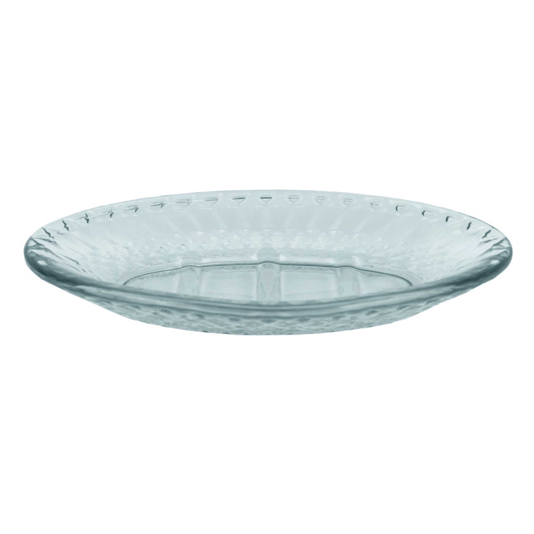 Providence Diana Blue Textured Glass Soap Dish, 5.9"