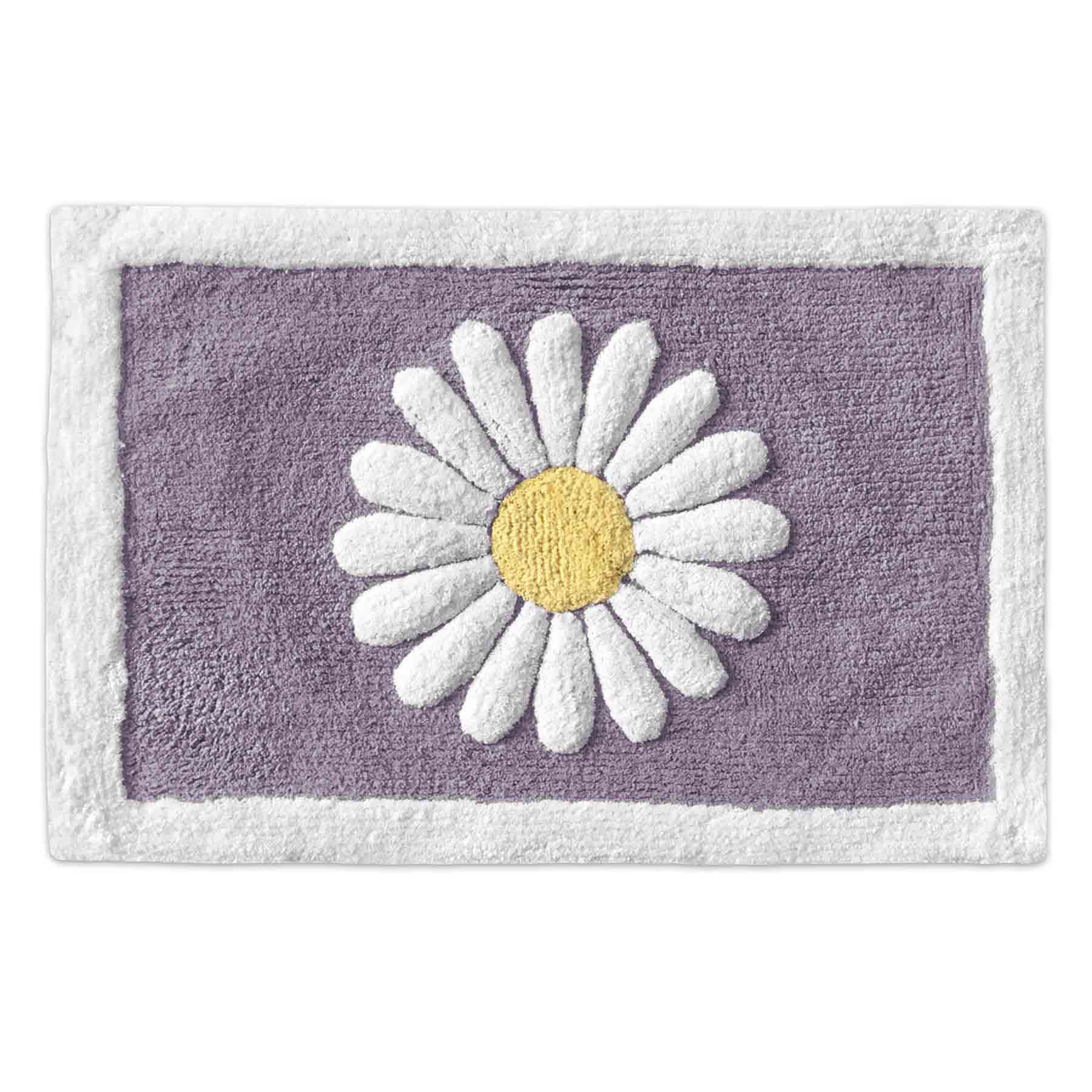 Purple Dandelion Tufted Bath Rug, 20x30