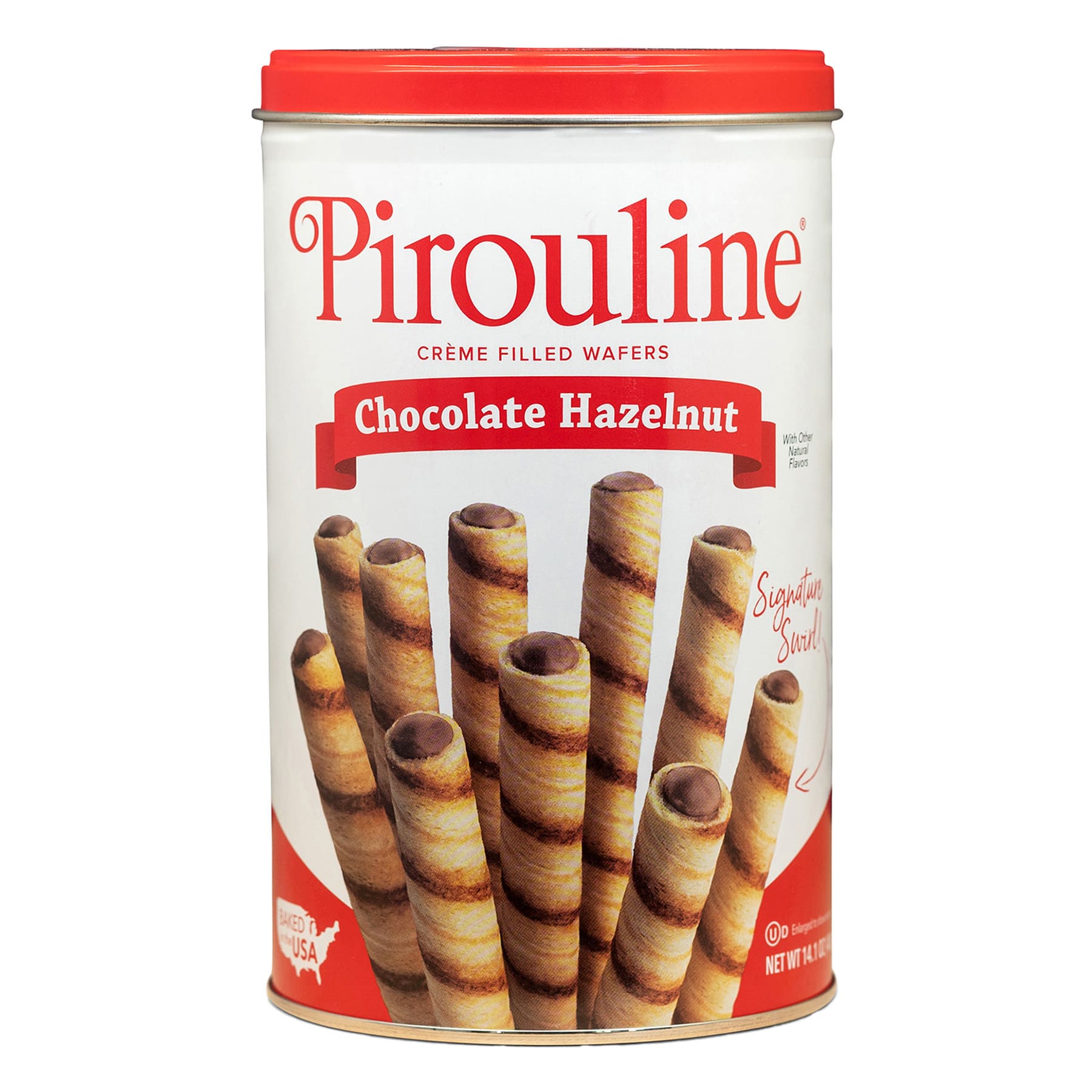 Pirouline Chocolate Hazelnut Wafer Cookie Tin, 14oz