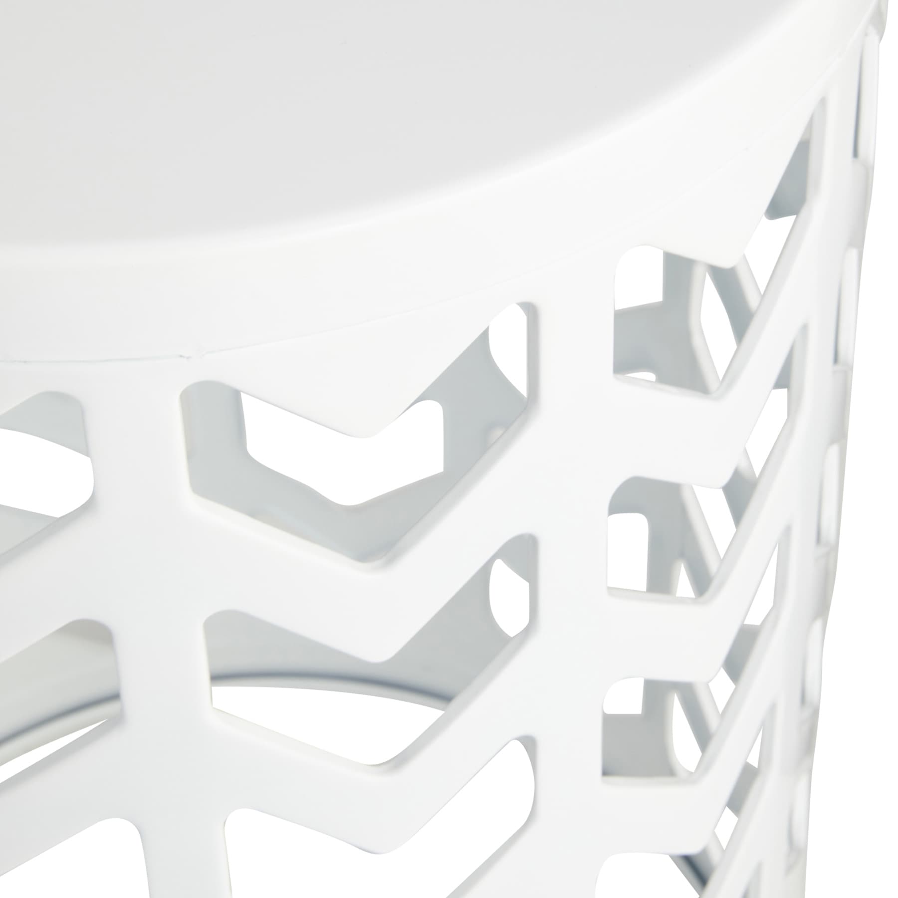 White Chevron Metal Plant Stand, 18"