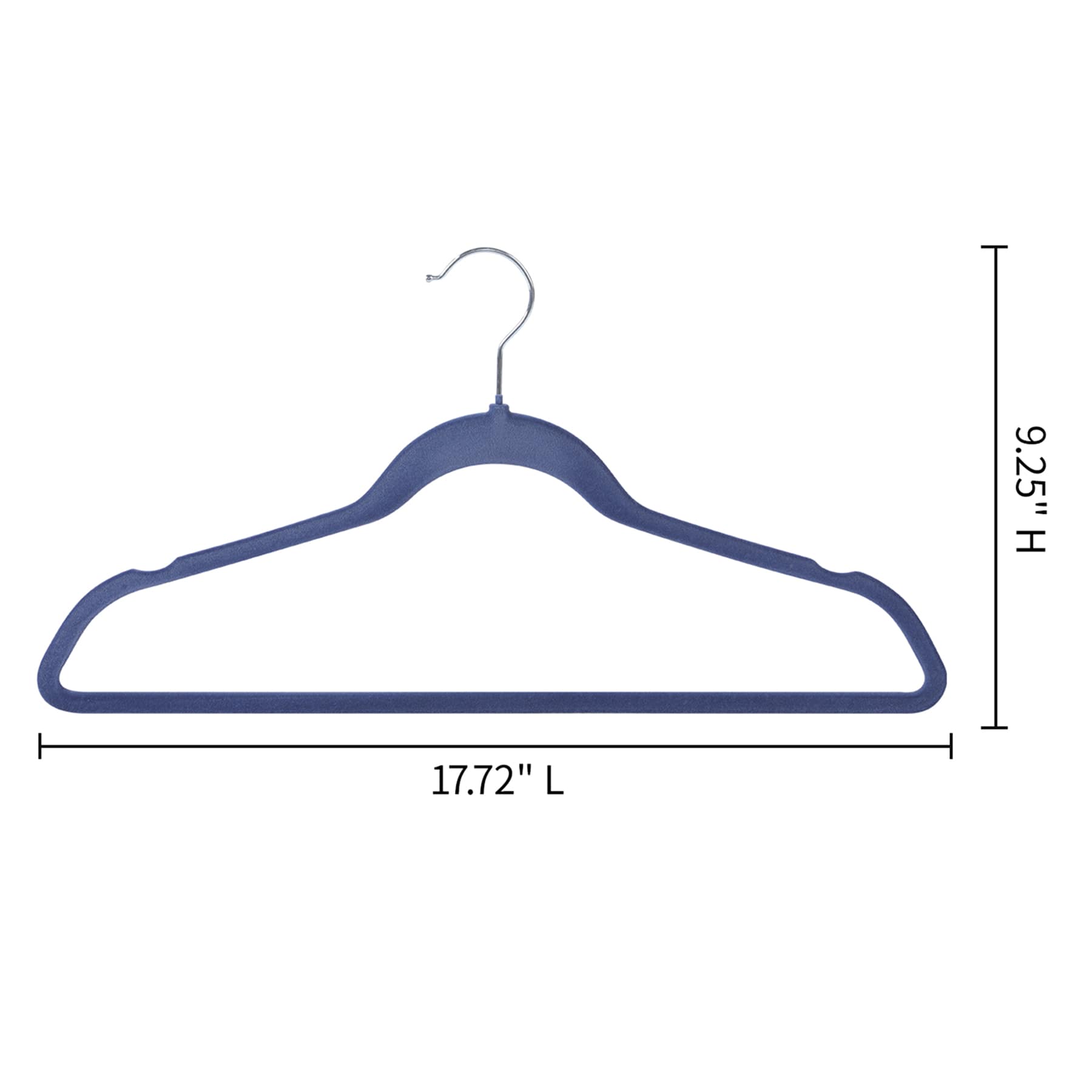 50-Pack Velvet Suit Hangers, Dark Blue