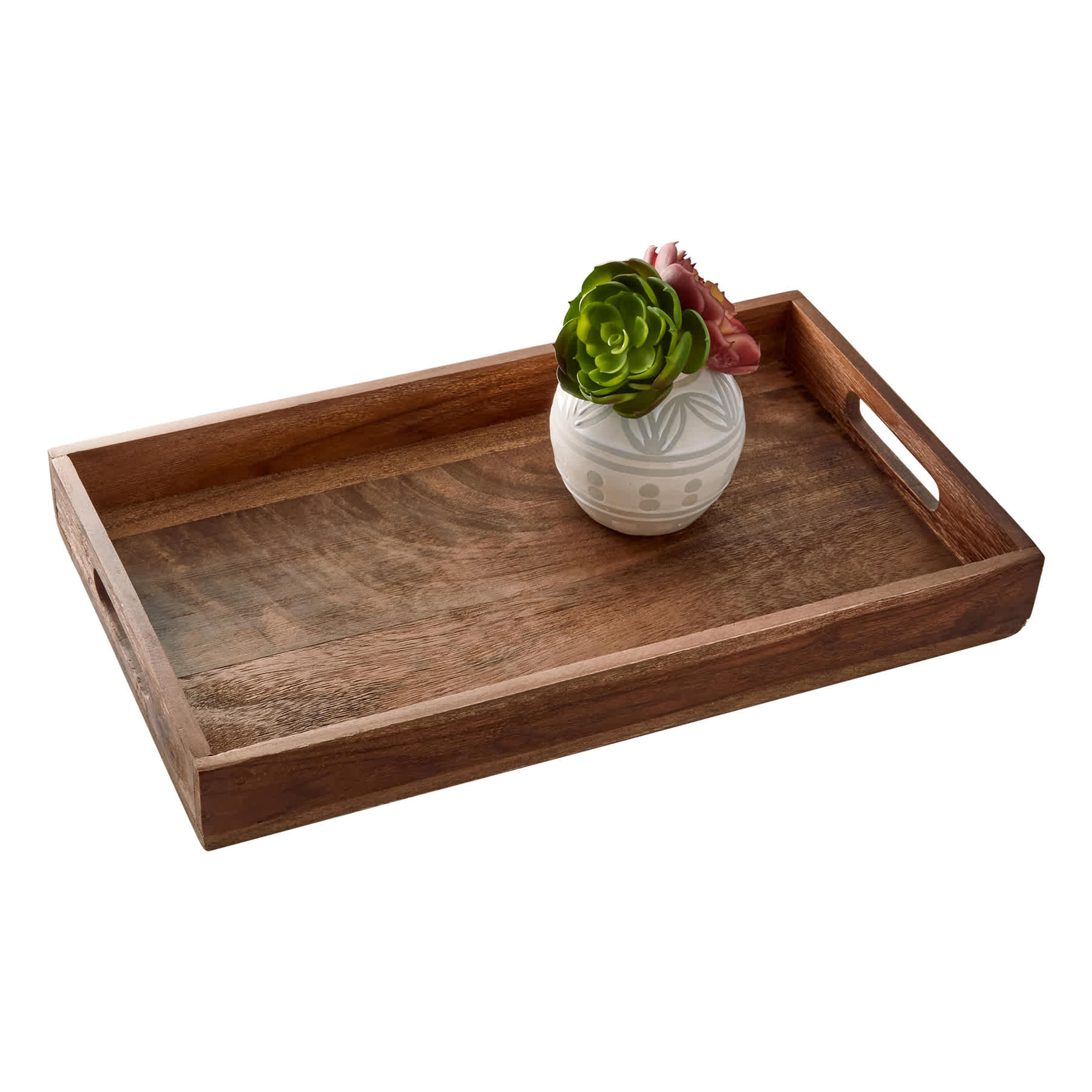 Rustic Natural Wood Tray, Large