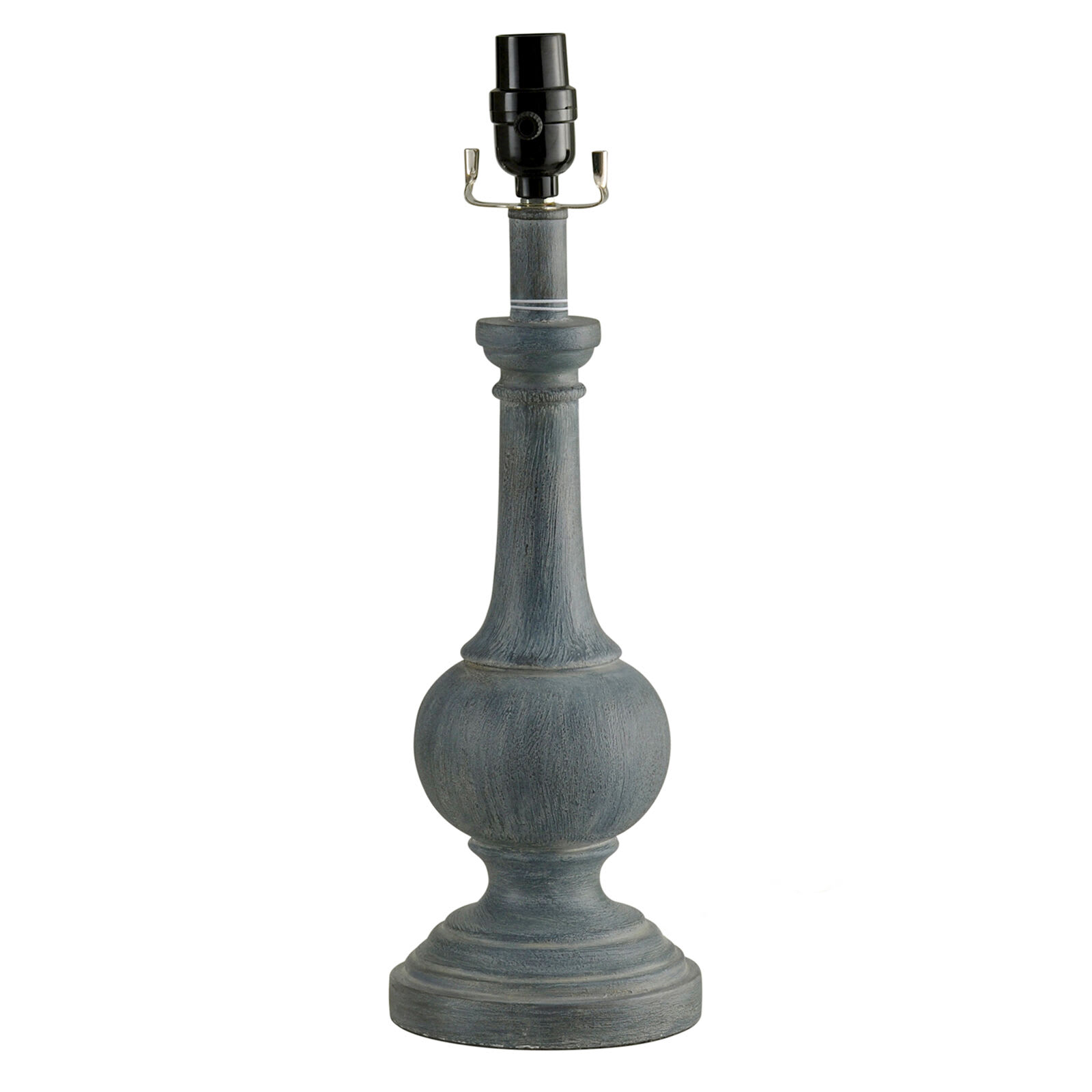 Blue Distressed Medium Table Lamp Base, 17"