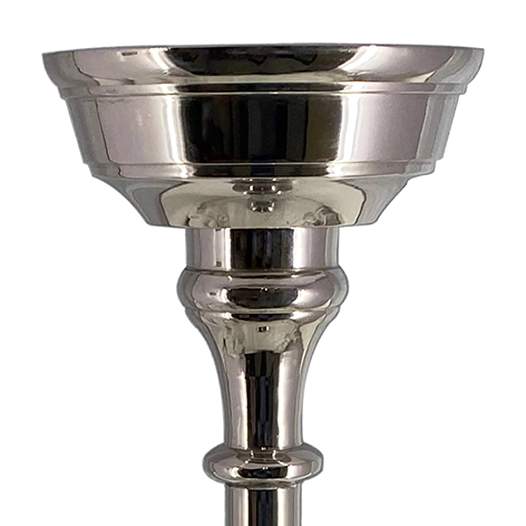 Oversized Silver Floor Candle Holder, 32"