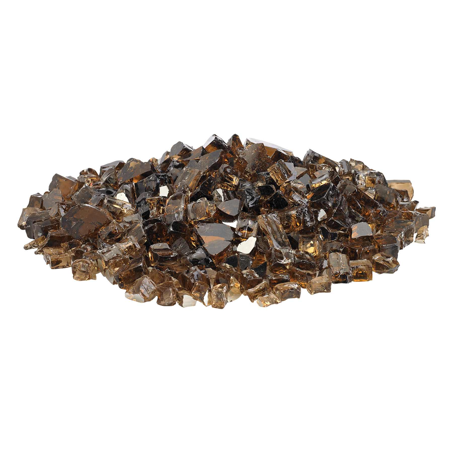 Copper Thick Reflective Fire Glass, 5.5"