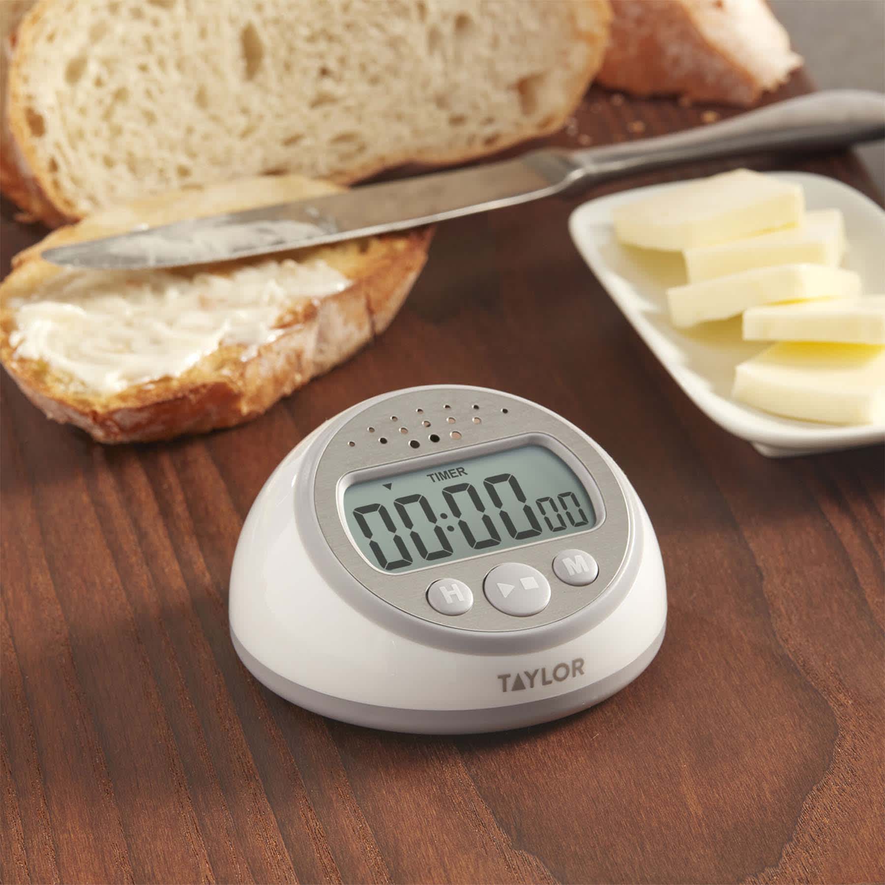 Taylor Super Loud (95DB) Digital Timer, White