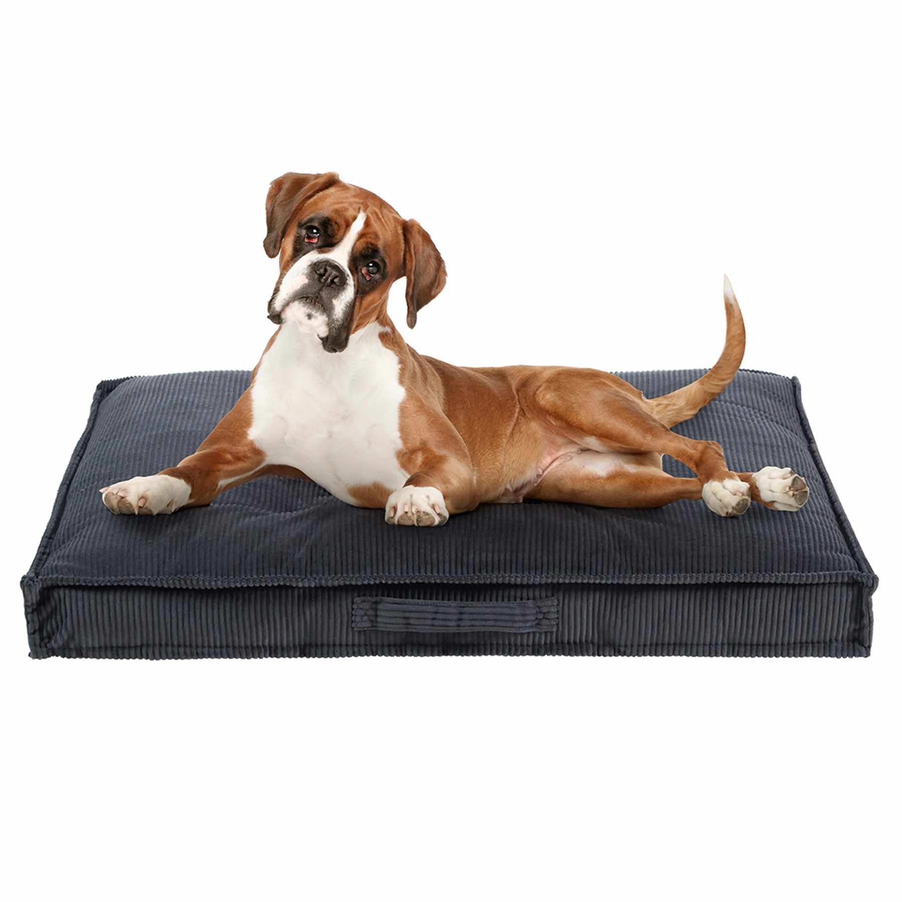 Grey Corduroy Home Is Where the Paws Are Pet Napper, 27x36