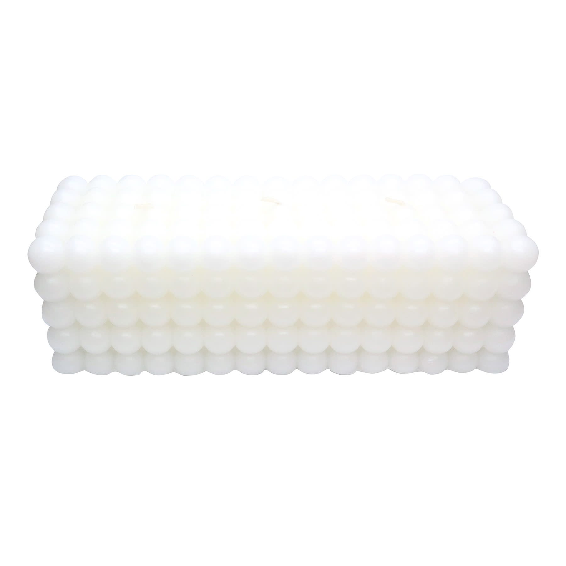 Crosby St. White Unscented Bubble Bar Candle, 3x3x8