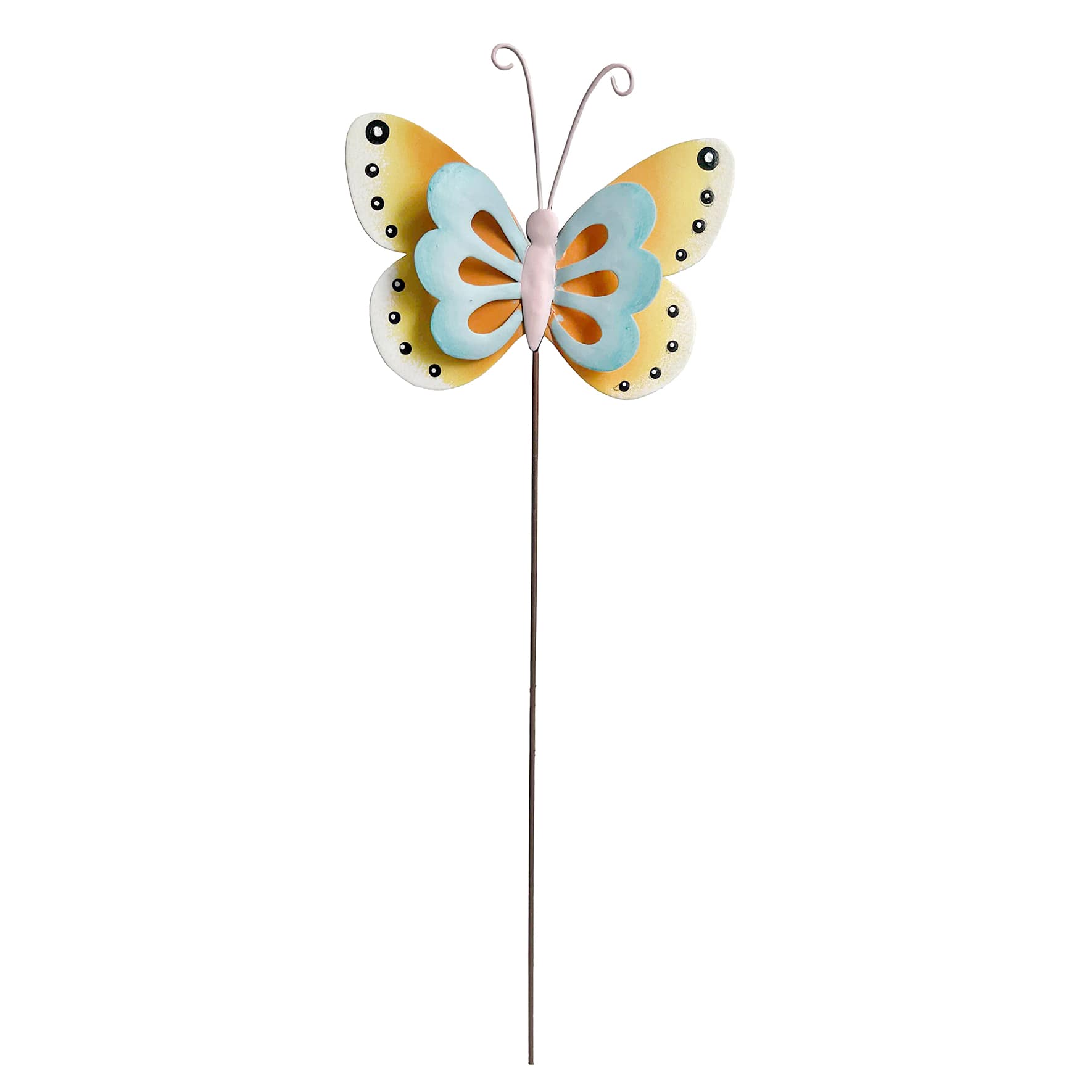 Yellow Butterfly Yard Pick, 5.5"