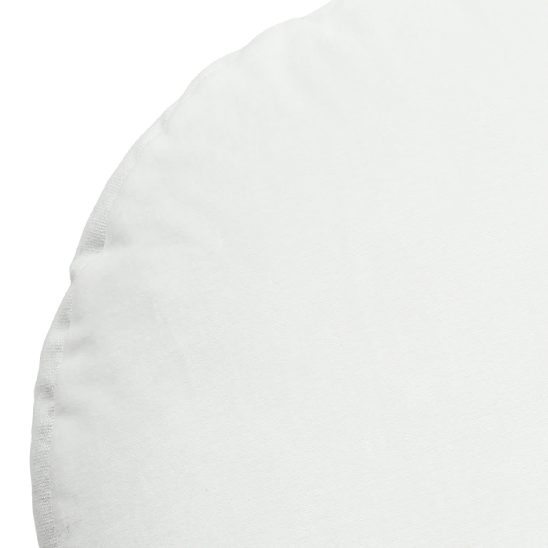Crosby St. White Cotton Slub & Velvet Round Throw Pillow, 16"