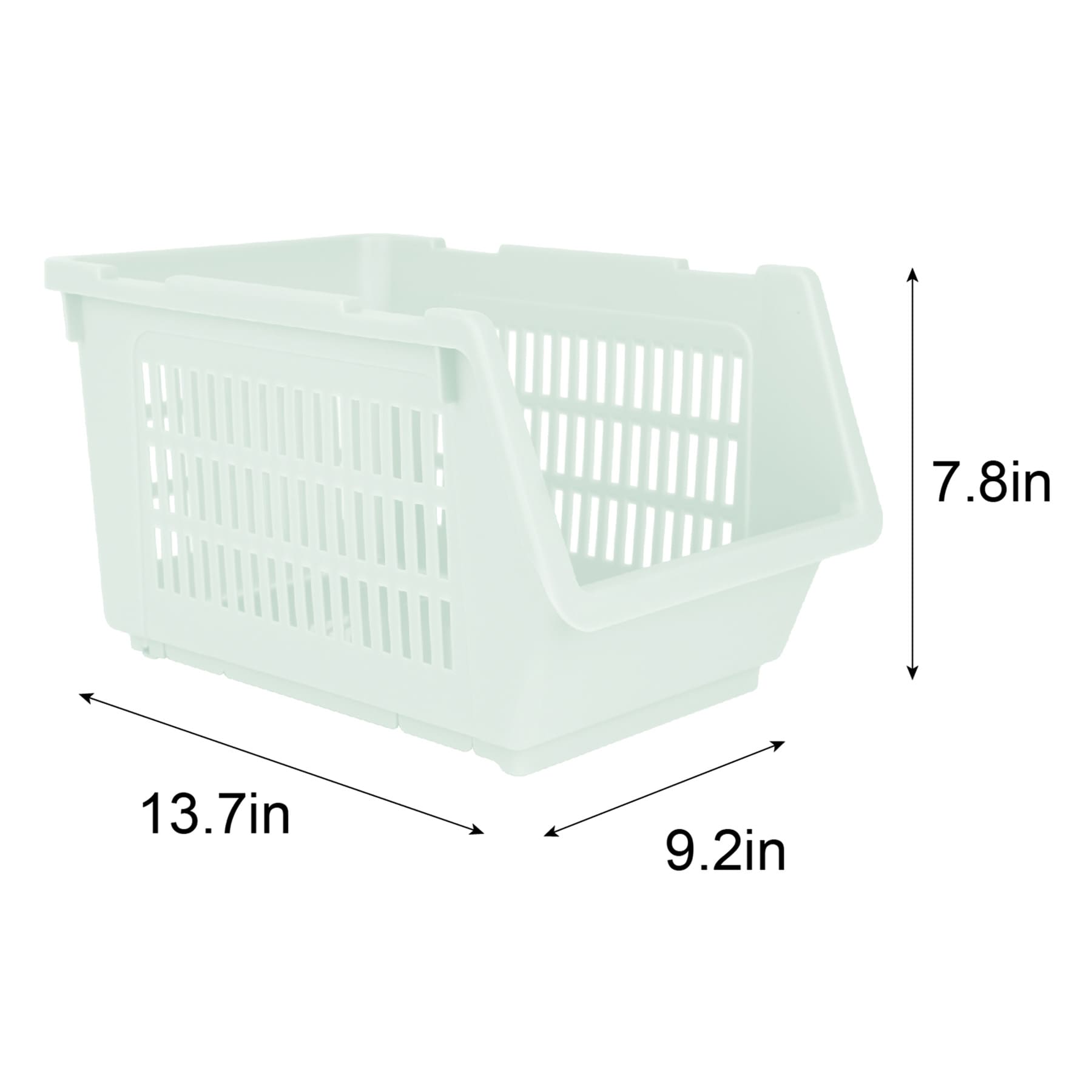 Dark Mint Stackable Basket, Small