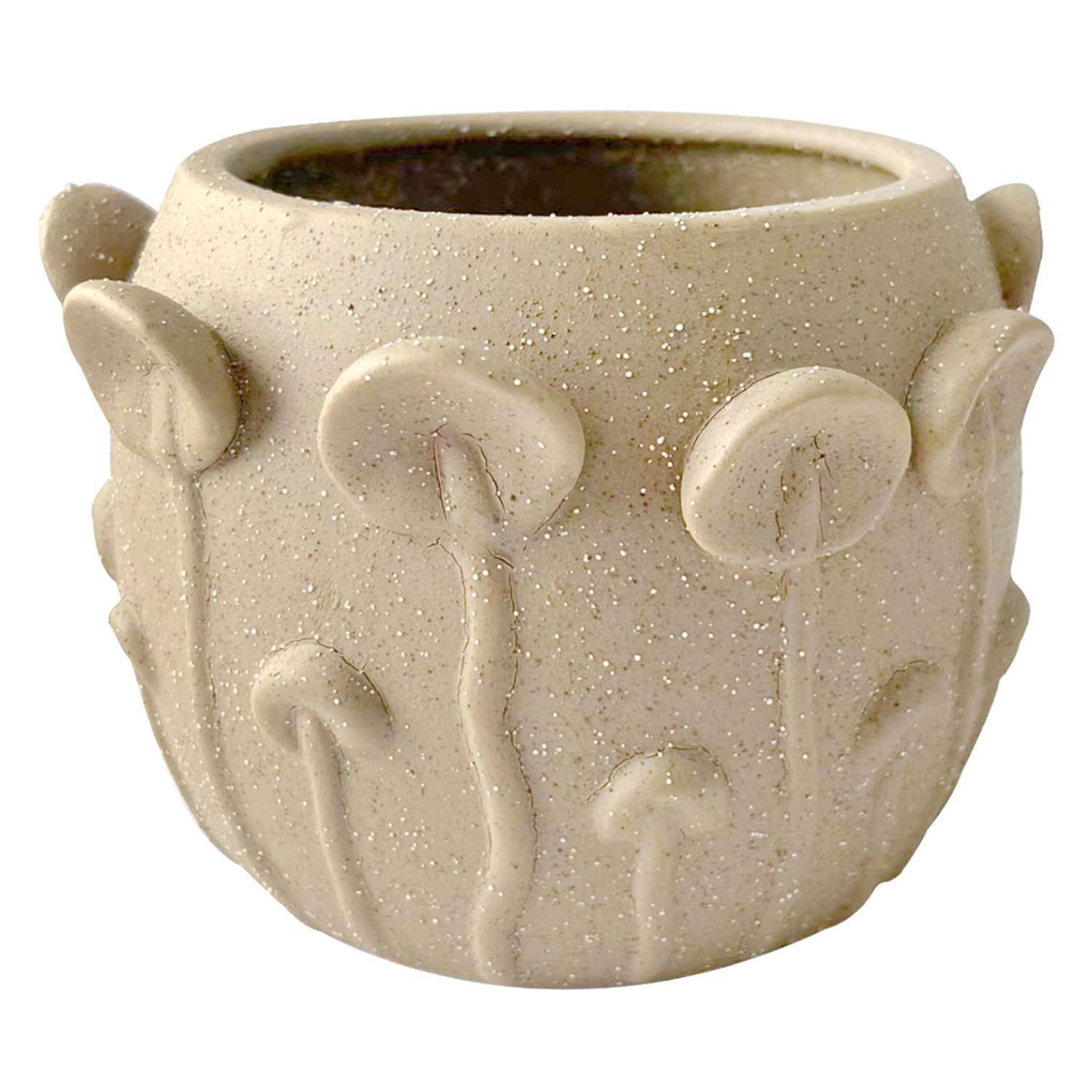 Honeybloom Brown Mushroom Ceramic Vase, 5"