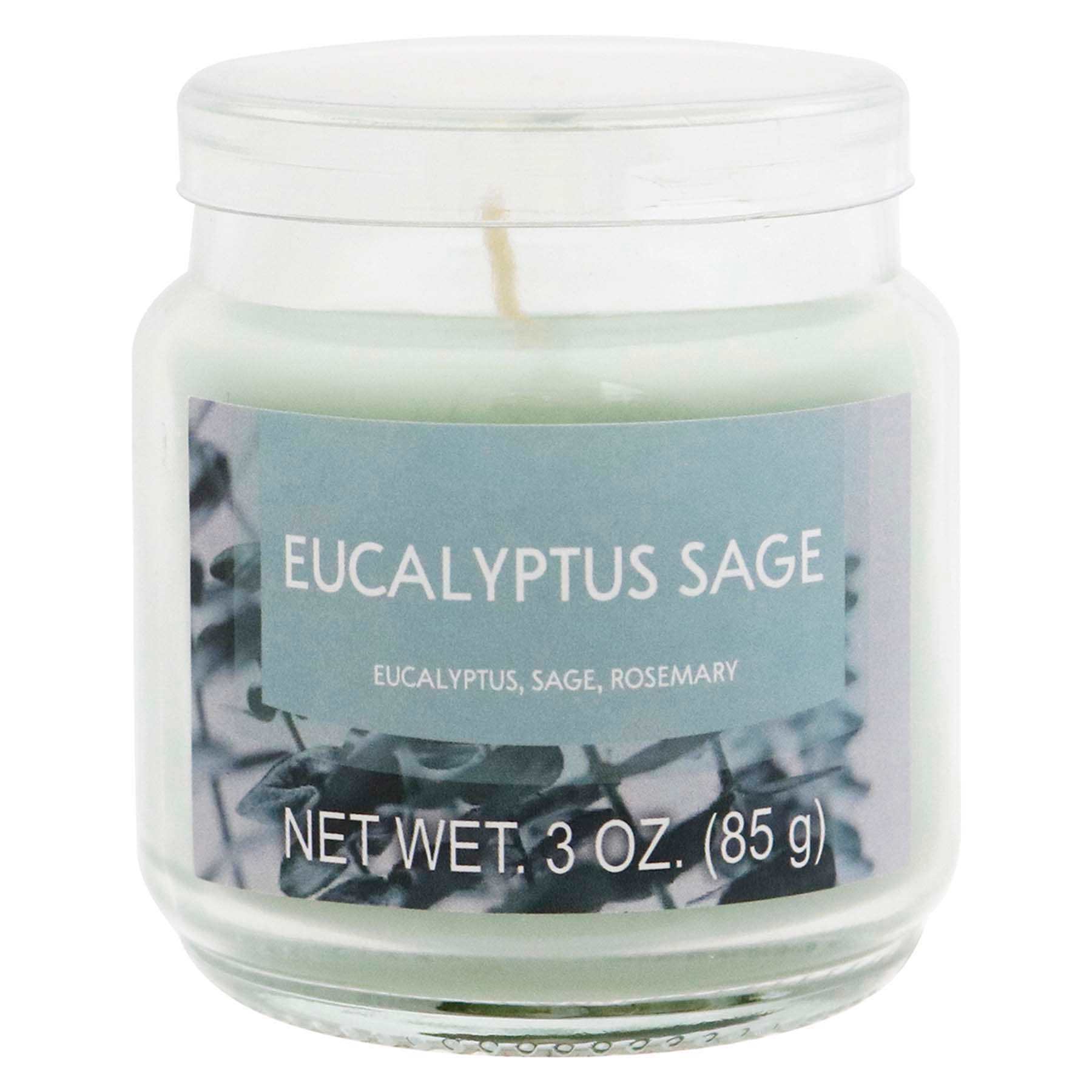 Eucalyptus Sage Scented Jar Candle, 3oz