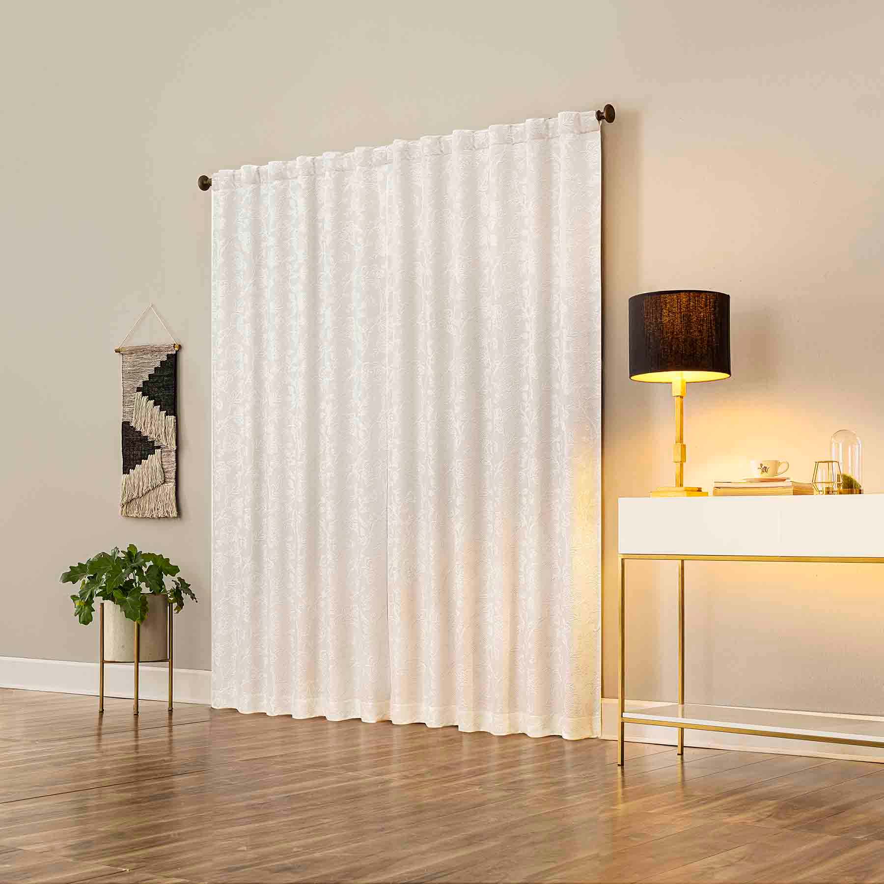 Sun Zero Pearl Extreme Blackout Curtain Panel, 84"