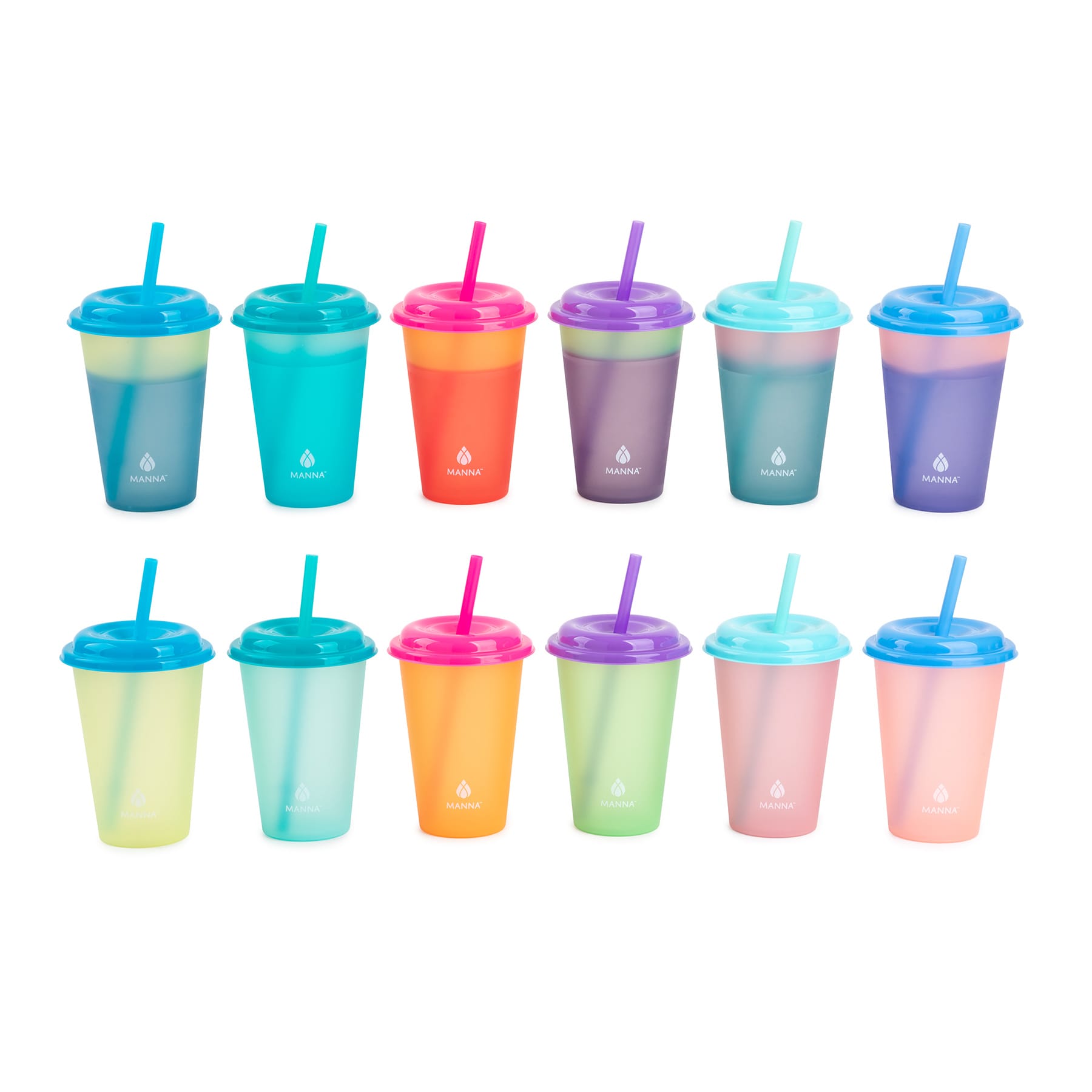 6-Pack Color-Changing Neon Cups, 12oz