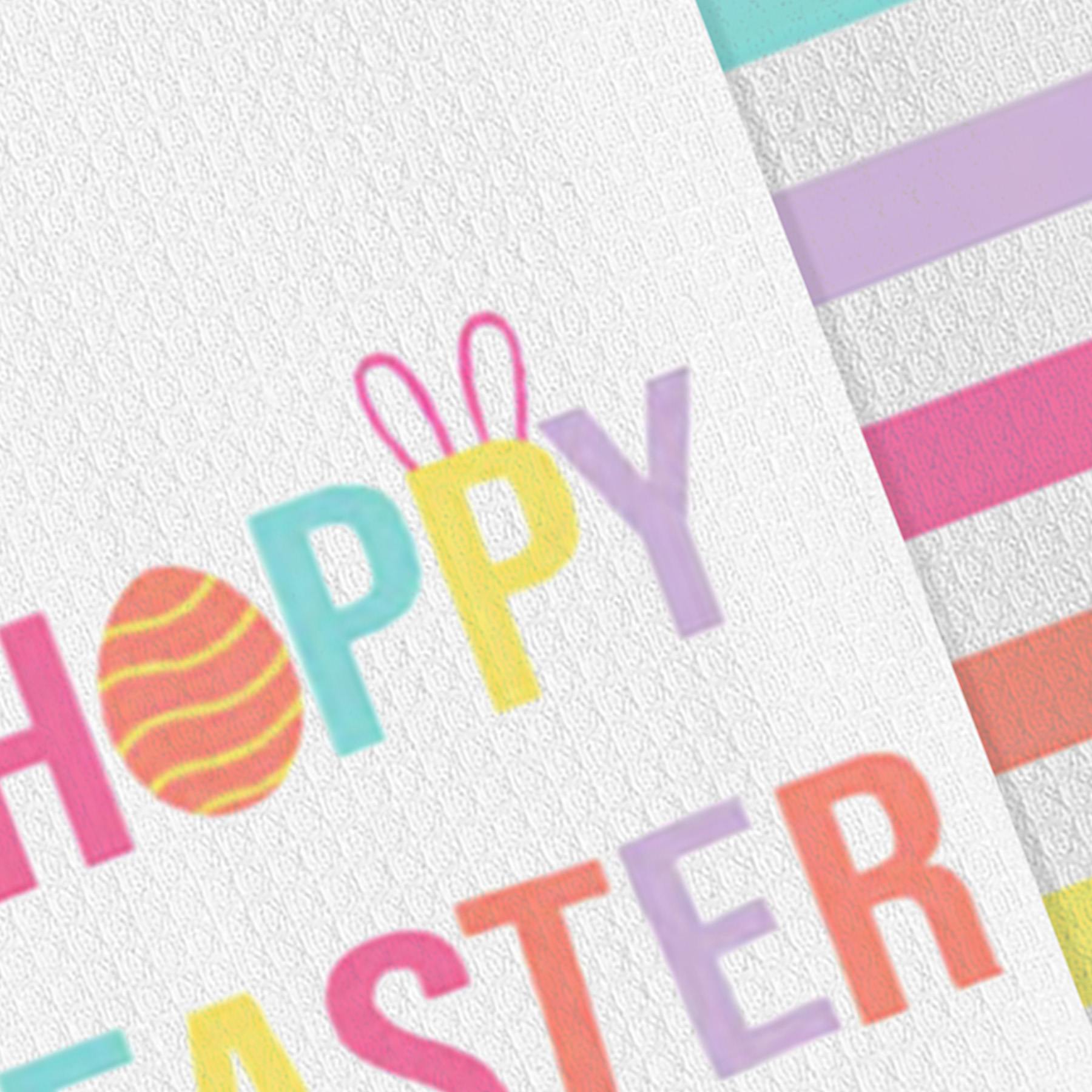 Bunny Brights Set of 2 Hoppy Easter Kitchen Towels