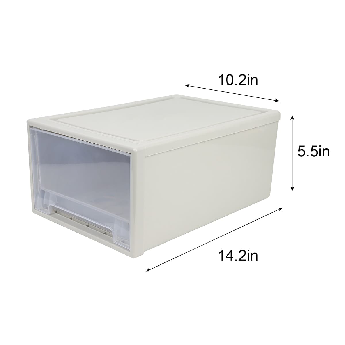 Grey Stackable Storage Drawer, Small