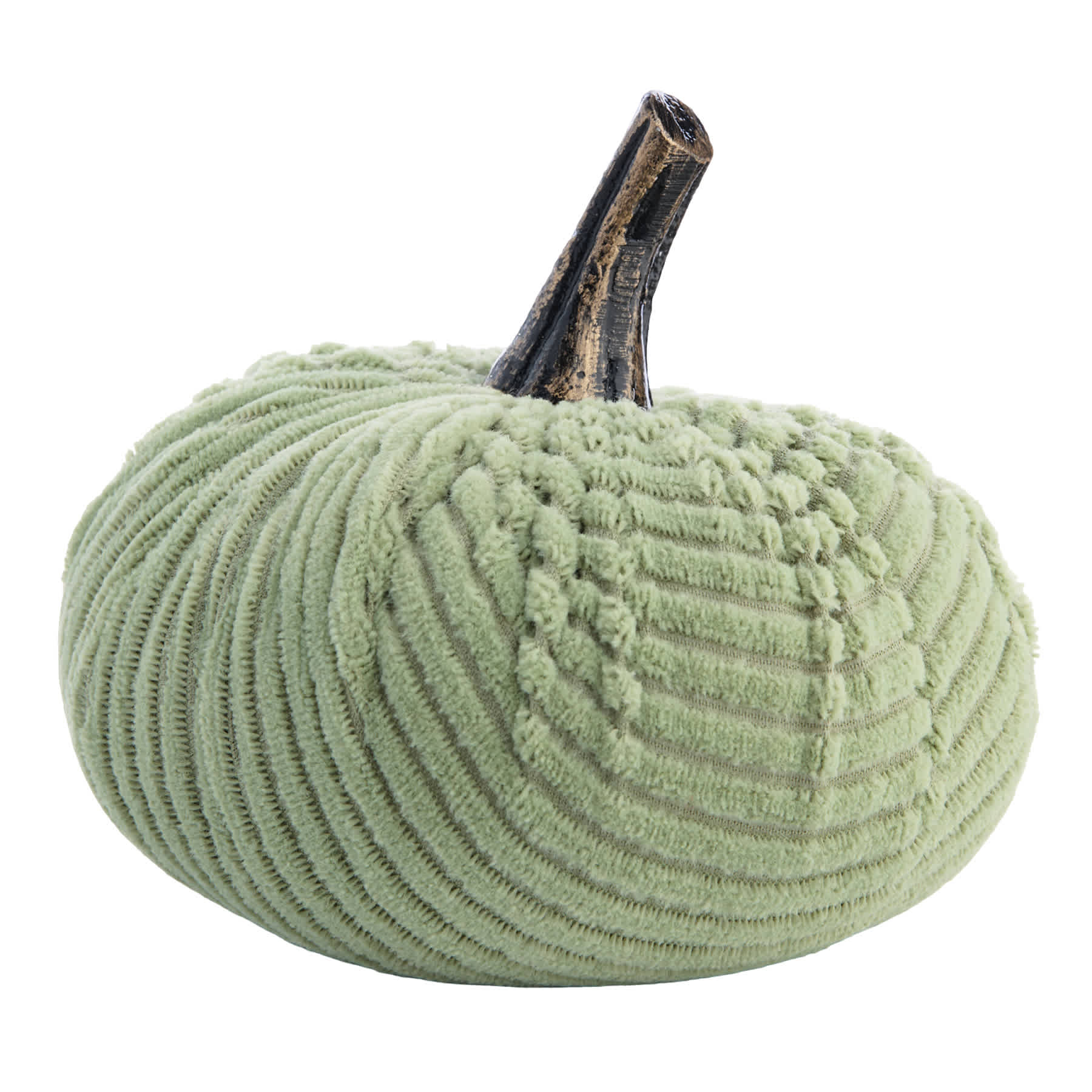 Green Corduroy Pumpkin, 4"