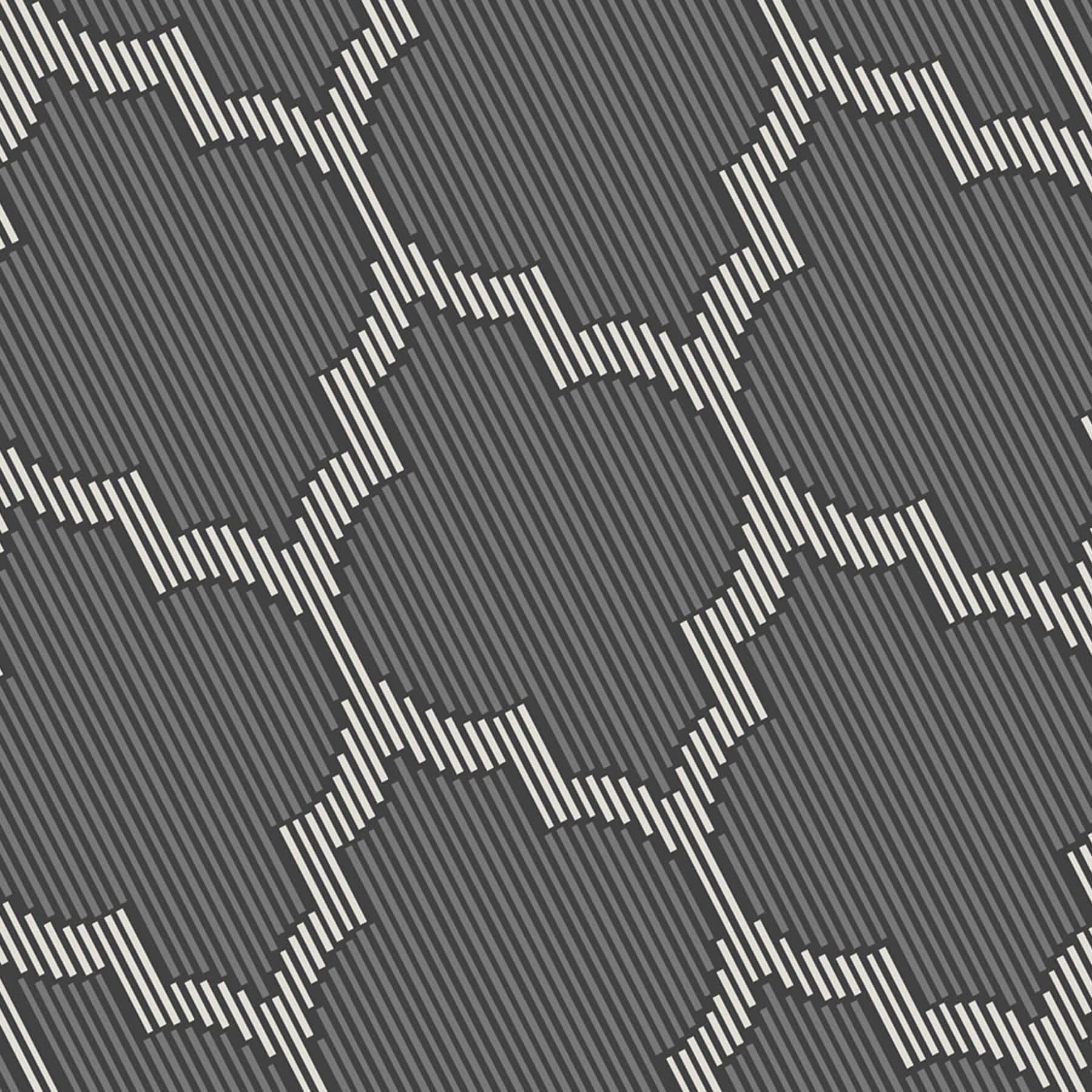 Chai Tea Geometric Charcoal & White Lattice Washable Accent Rug, 30x46