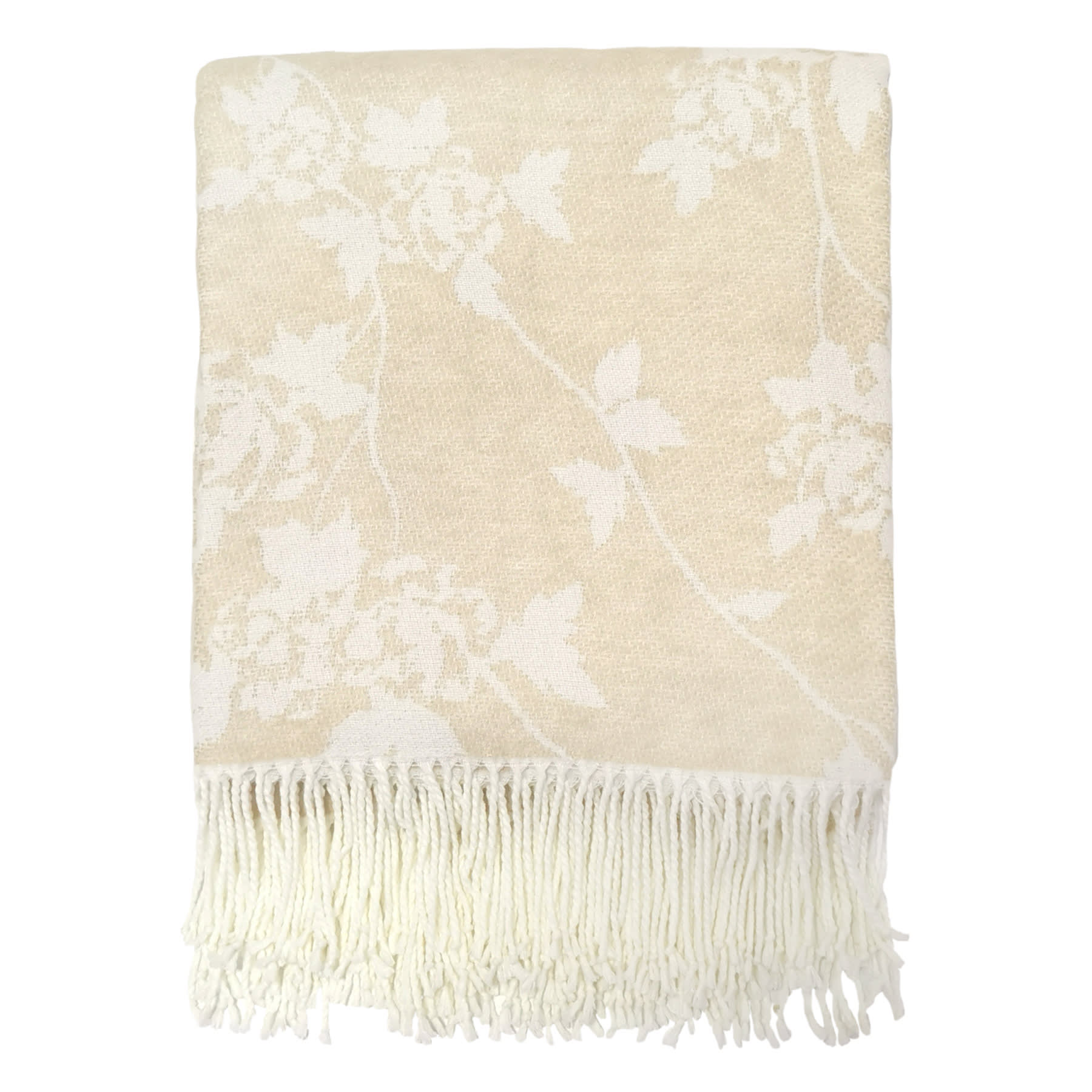 Providence Gold Jacquard Woven Throw Blanket, 50x60
