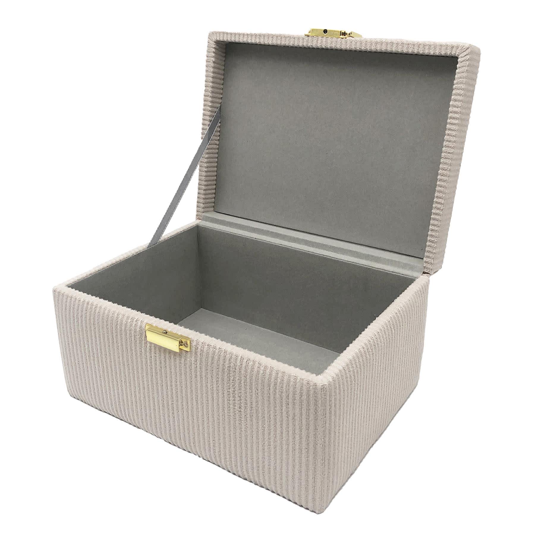 Providence Beige Velvet Box, 9x7