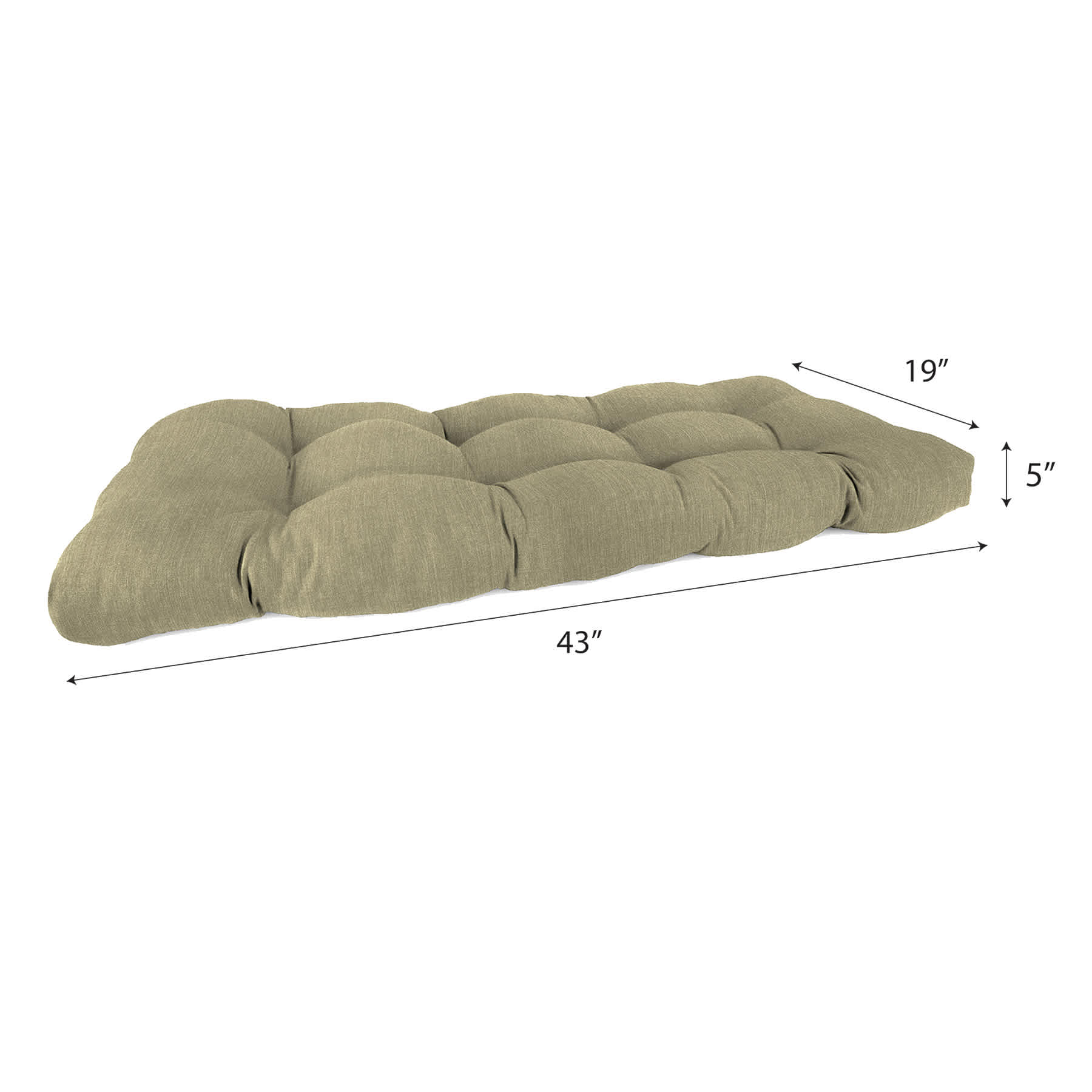 Tahiti Bark Outdoor Wicker Settee Cushion