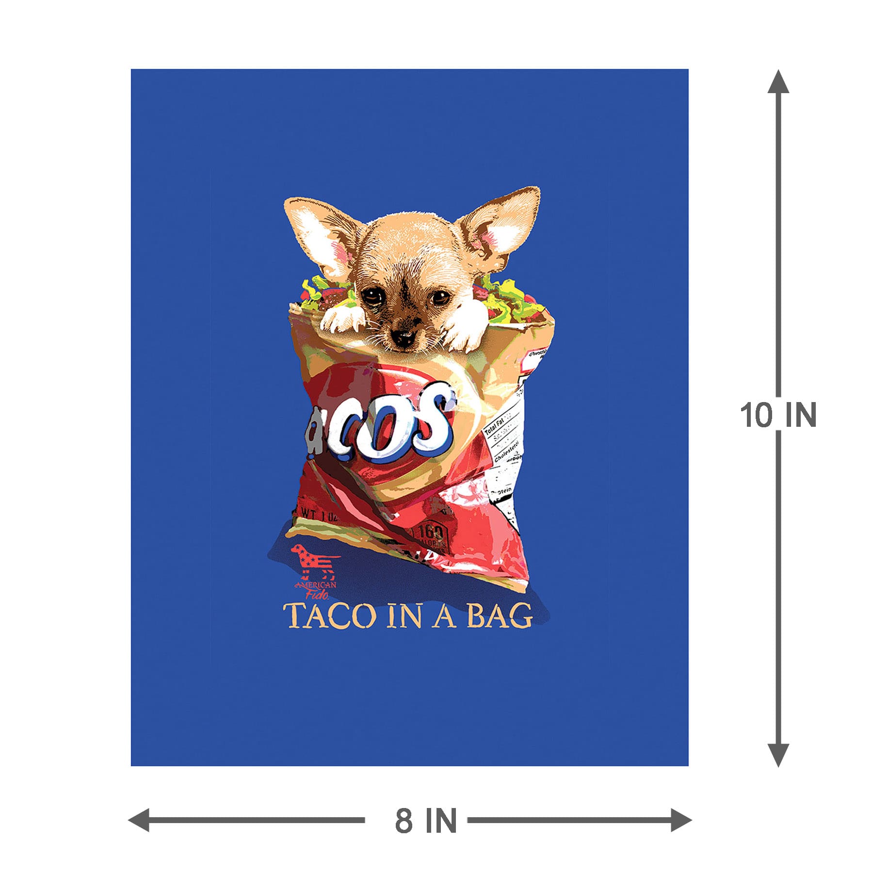 Taco In A Bag Canvas Wall Art, 8x10