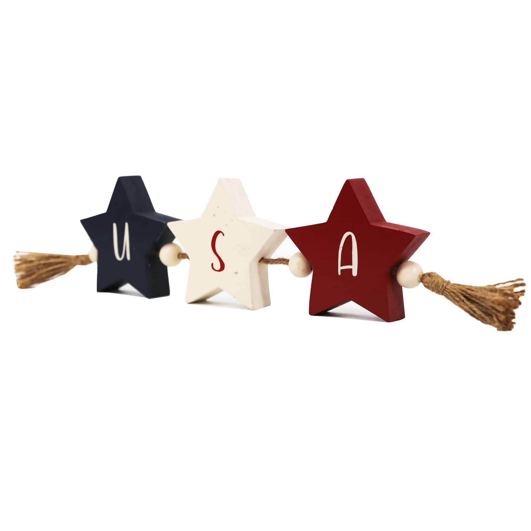 Homespun Patriotic Star Decor, 16"