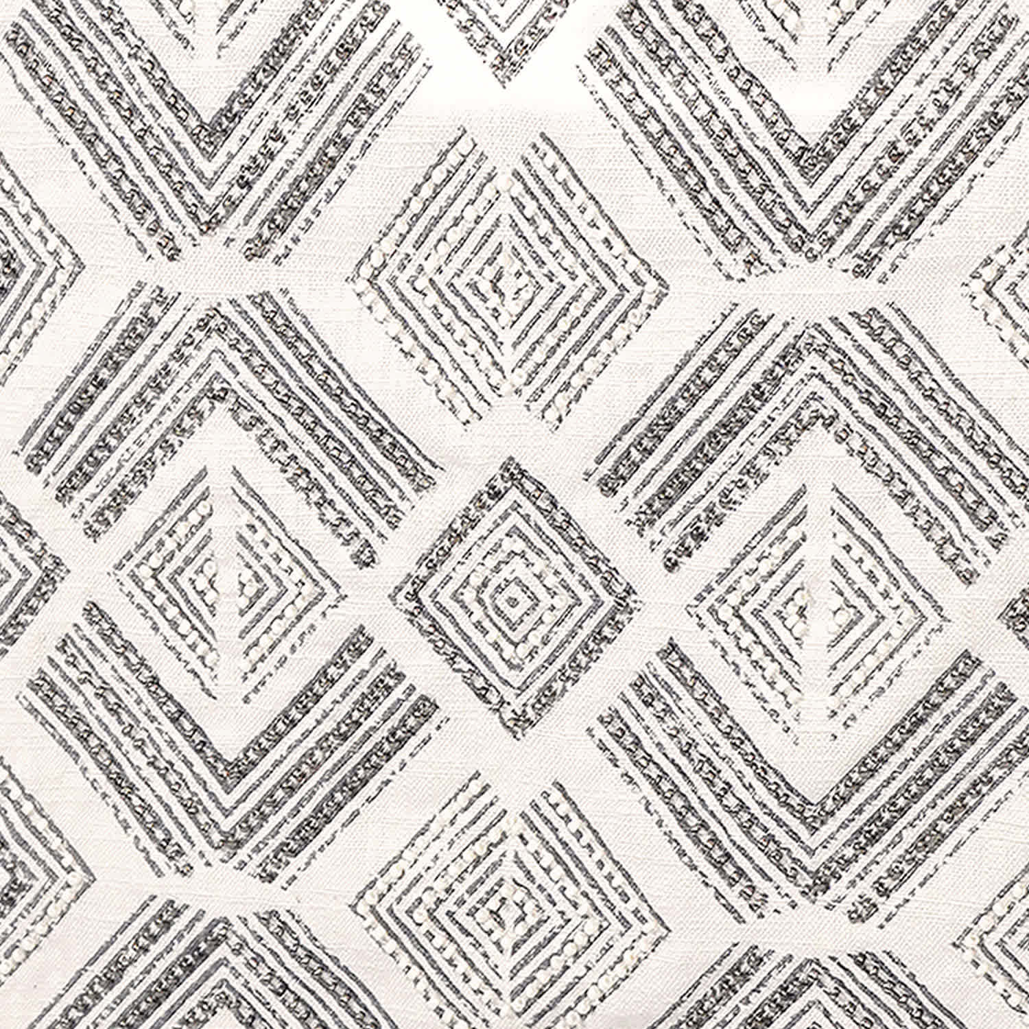 Neutral Semi-Beaded & Embroidered Tribal Table Runner, 36x13
